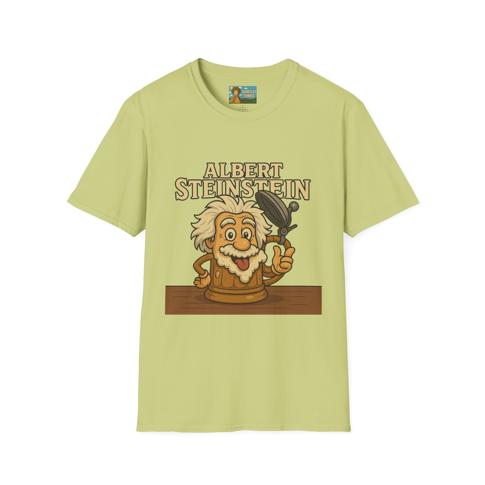 Albert Steinstein Unisex T-Shirt, Pun Beer Stein Science Tee, Gift for Nerds, Math Teacher Shirt, Physics Student Apparel
