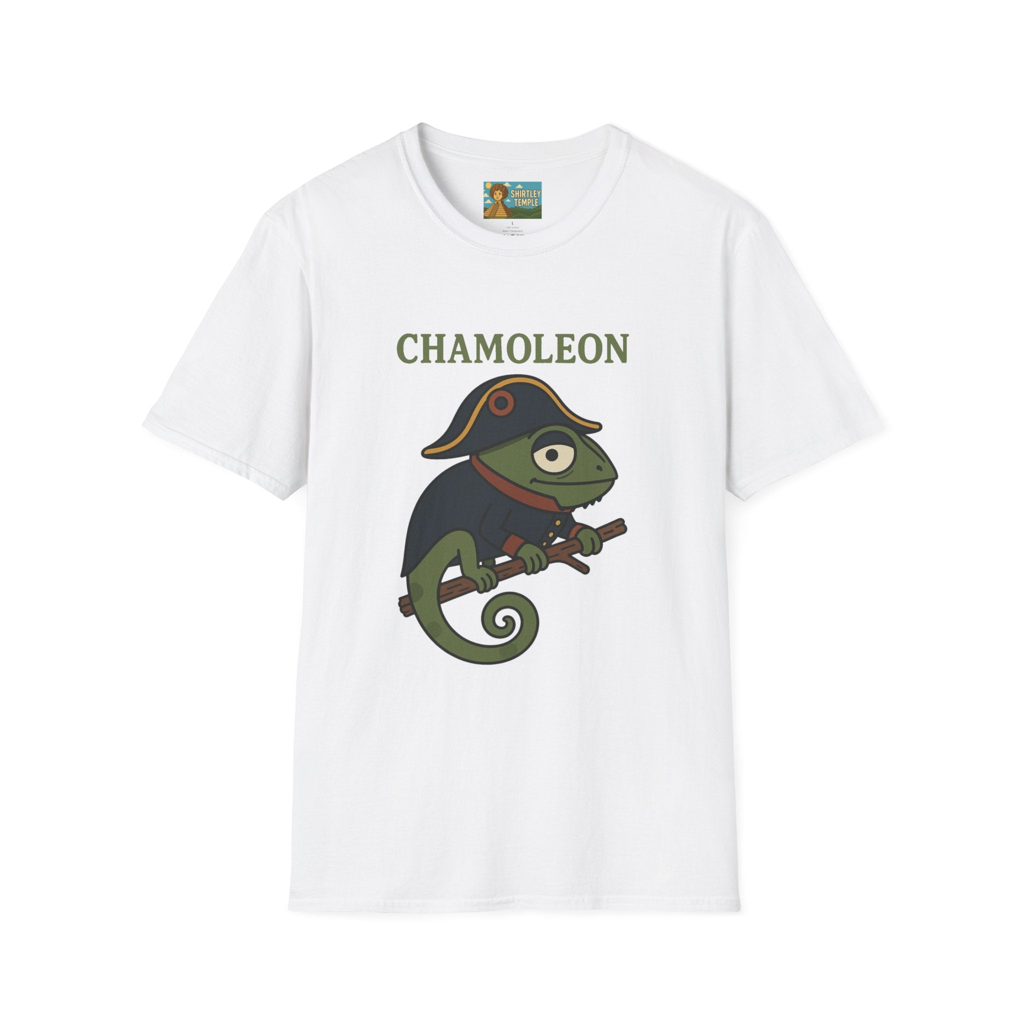 Chamoleon Funny Wordplay Parody Unisex T-Shirt, Napoleon Bonaparte Chameleon Tee Shirt Apparel