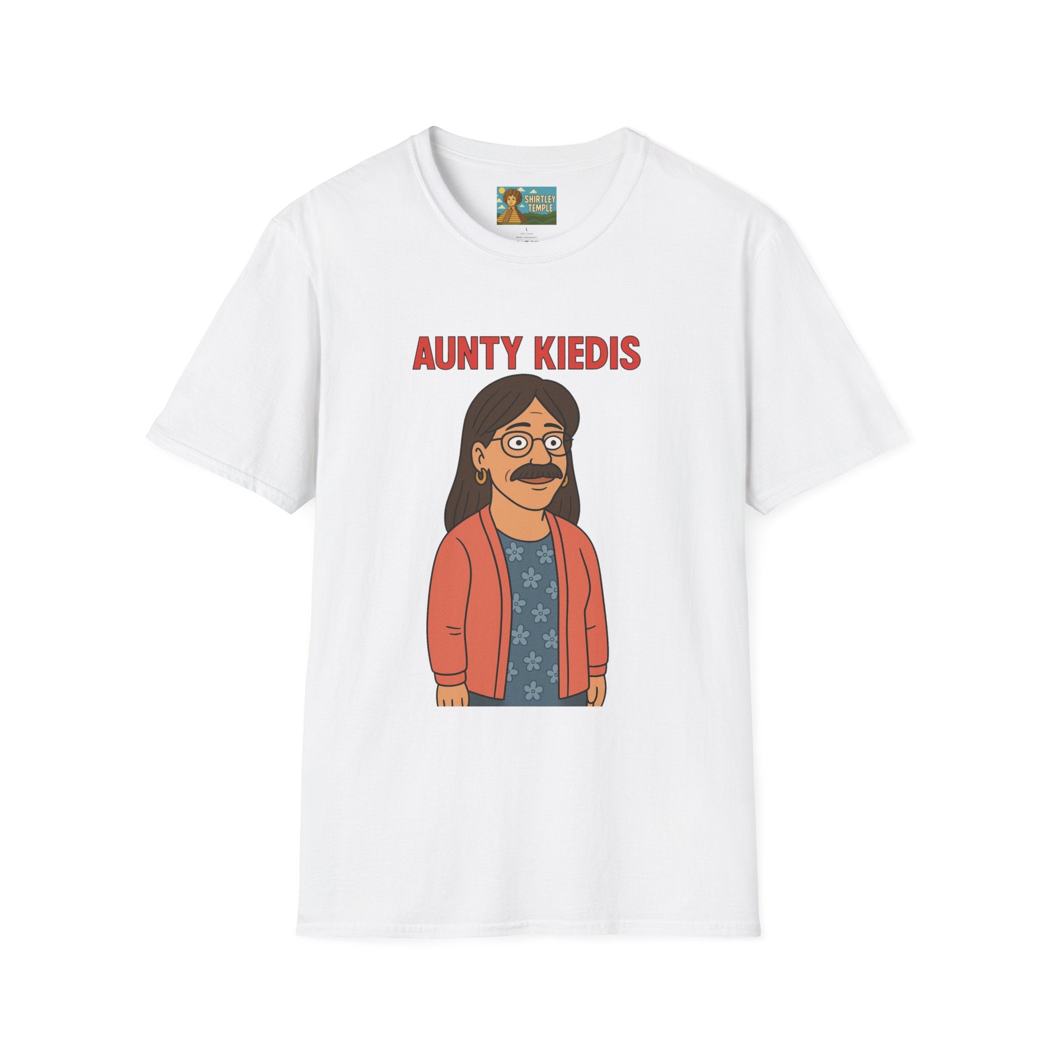Aunty Kiedis funny wordplay Anthony Kiedis from Red Hot Chili Peppers reimagined as someone's beloved aunt.