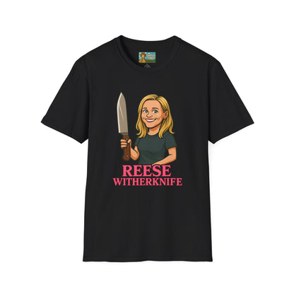 Reese Witherknife Funny Shirt, Comedy Parody Actress Tee, Unisex Softstyle T-Shirt, Wordplay Giant Knife Top, Gift for Movie Lovers, Pop