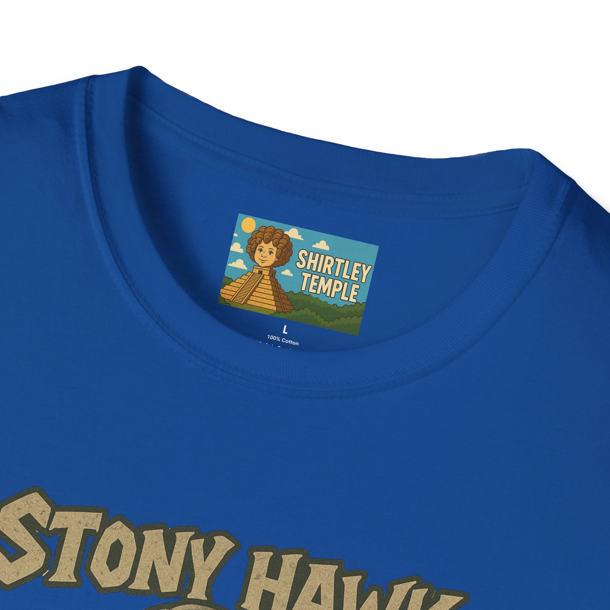 Stony Hawk Unisex T-Shirt, Skateboard Legend Parody Tee, Statue Wordplay Shirt, Funny Skater Gift, Skateboarding Fan Top