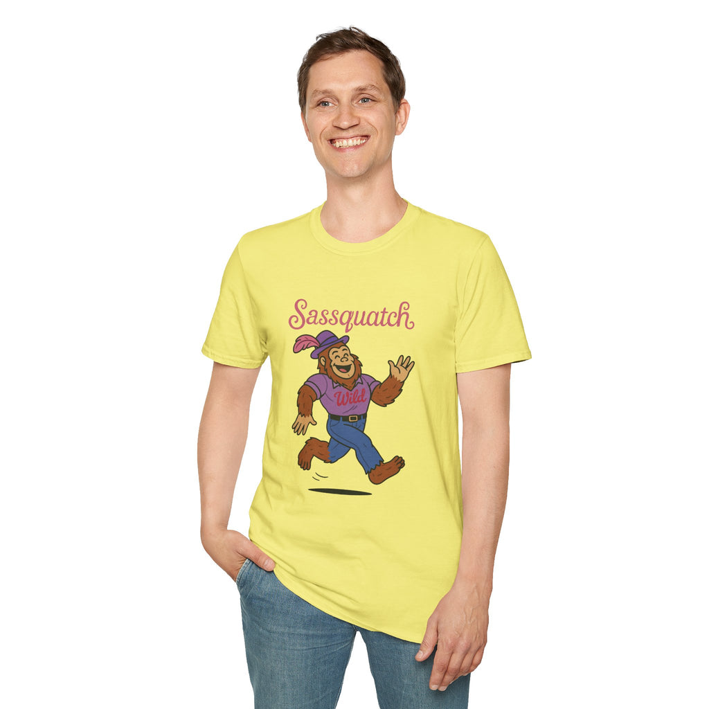 Sassquatch Unisex T-Shirt, Funny Sasquatch Shirt with Sassy Flair, Comedy Parody Tee, Wordplay Design, Bigfoot Graphic Shirt