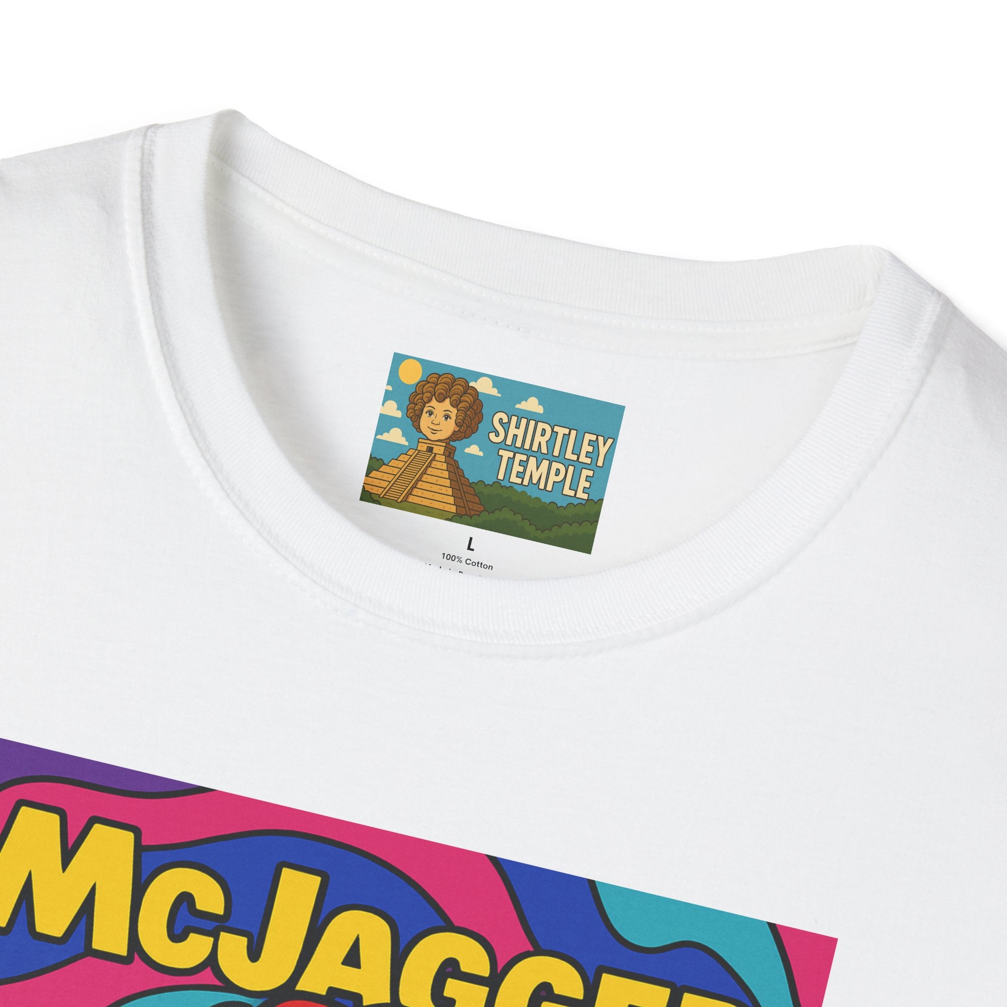 McJagger ver 2 Psychedelic Funny Unisex T-Shirt, Mashup Tribute Tee for Men and Women, Softstyle Shirt for Comedy Fans, Parody Graphic Tee