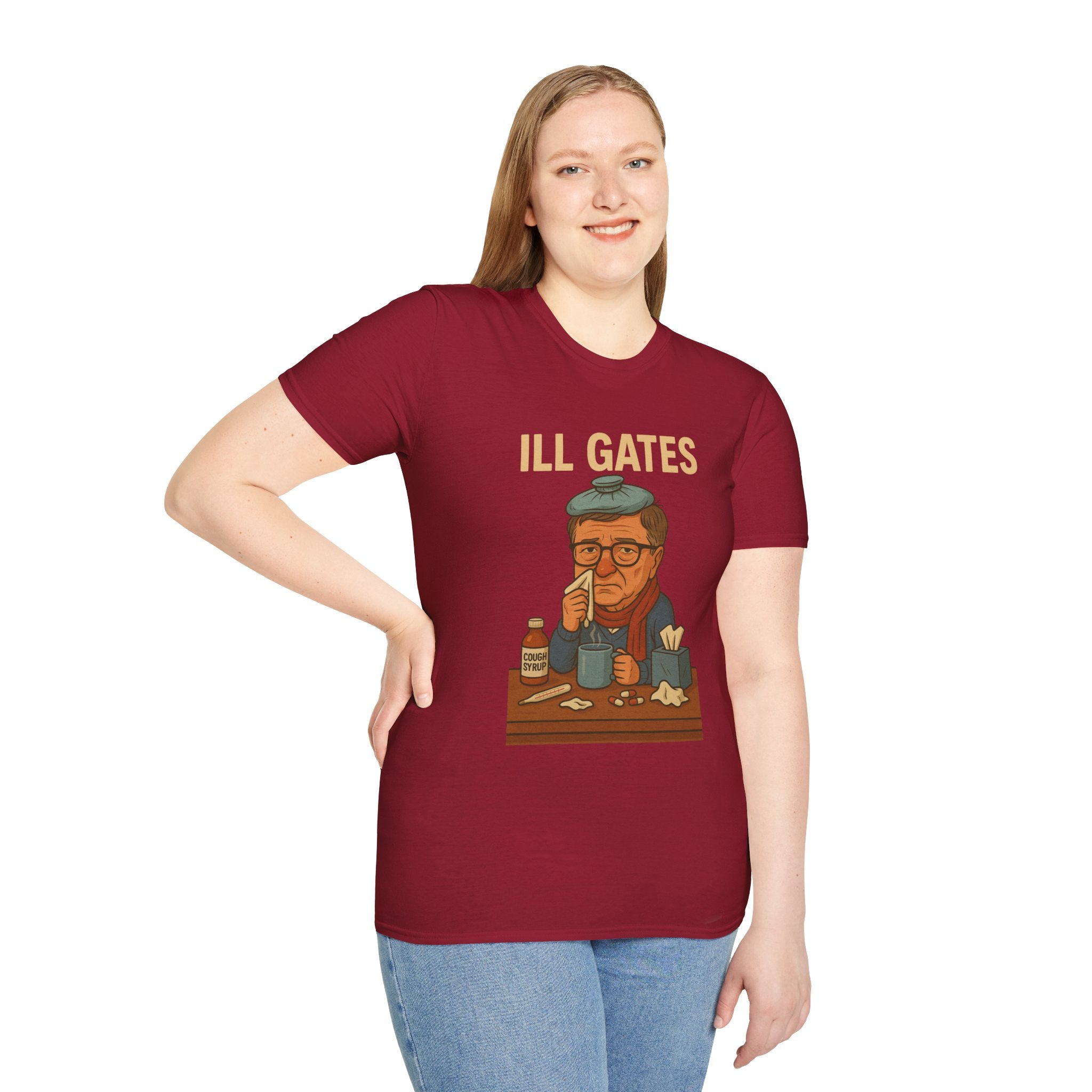 Ill Gates Funny T-Shirt, Bill Gates Parody Tee, Comedy Apparel, Unisex Softstyle Shirt