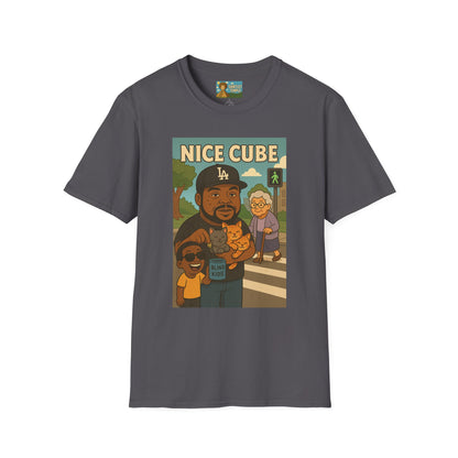 Nice Cube Funny Parody T-Shirt, Ice Cube Tribute Tee, Humorous Wordplay Top, Cool Gift for Hip Hop Fans, Softstyle Shirt