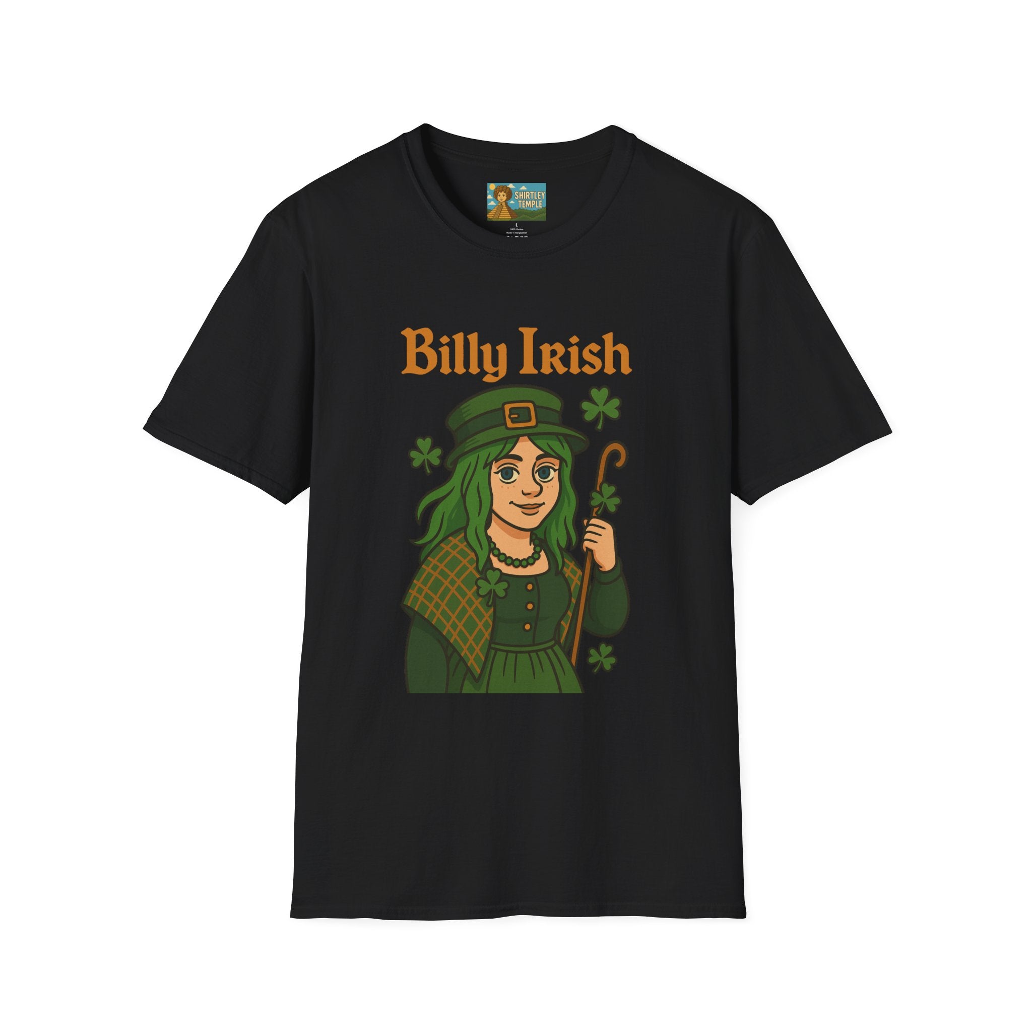 Billy Irish funny shirt parody apparel comedy tribute Billy Eilish as an irish person St. Patty's day