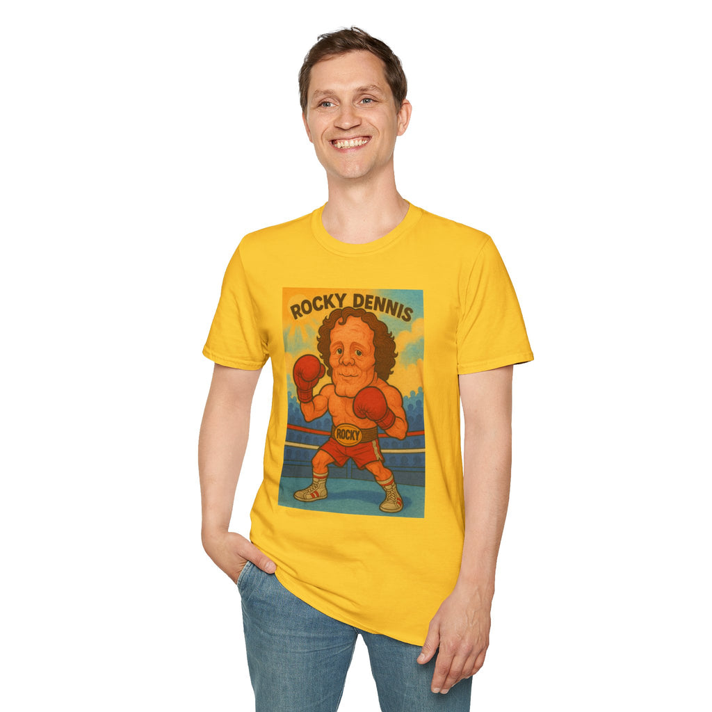 Rocky Dennis The Mask Rocky Mashup T-Shirt, Funny Movie Crossover Tee, Rocky Balboa Gift Shirt, Unisex Softstyle Top