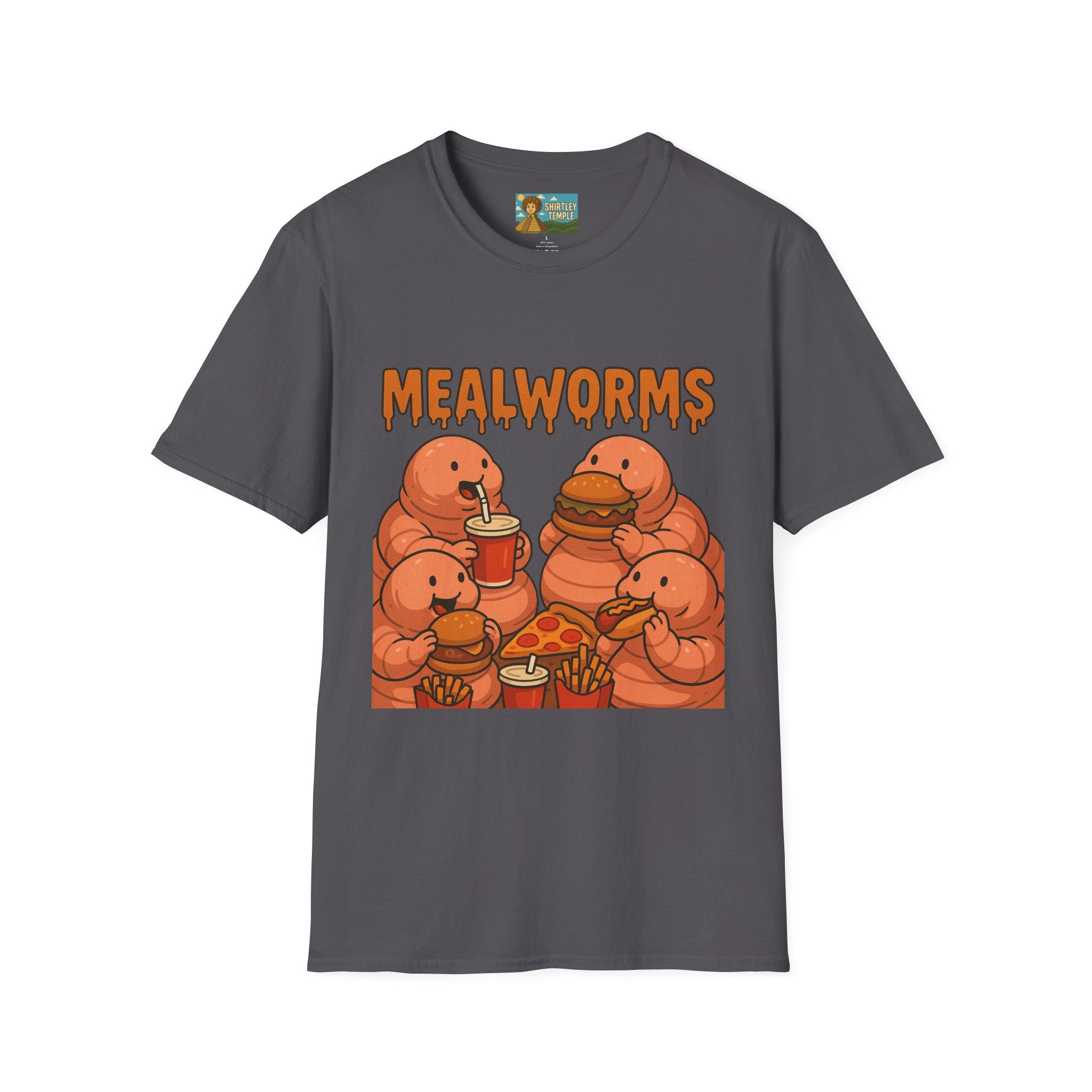 Mealworms Funny Shirt, Fat Earthworms Parody Tee, Wordplay Pun, Comedy Gift Apparel, Meal Lovers, Worm Fans, Hilarious