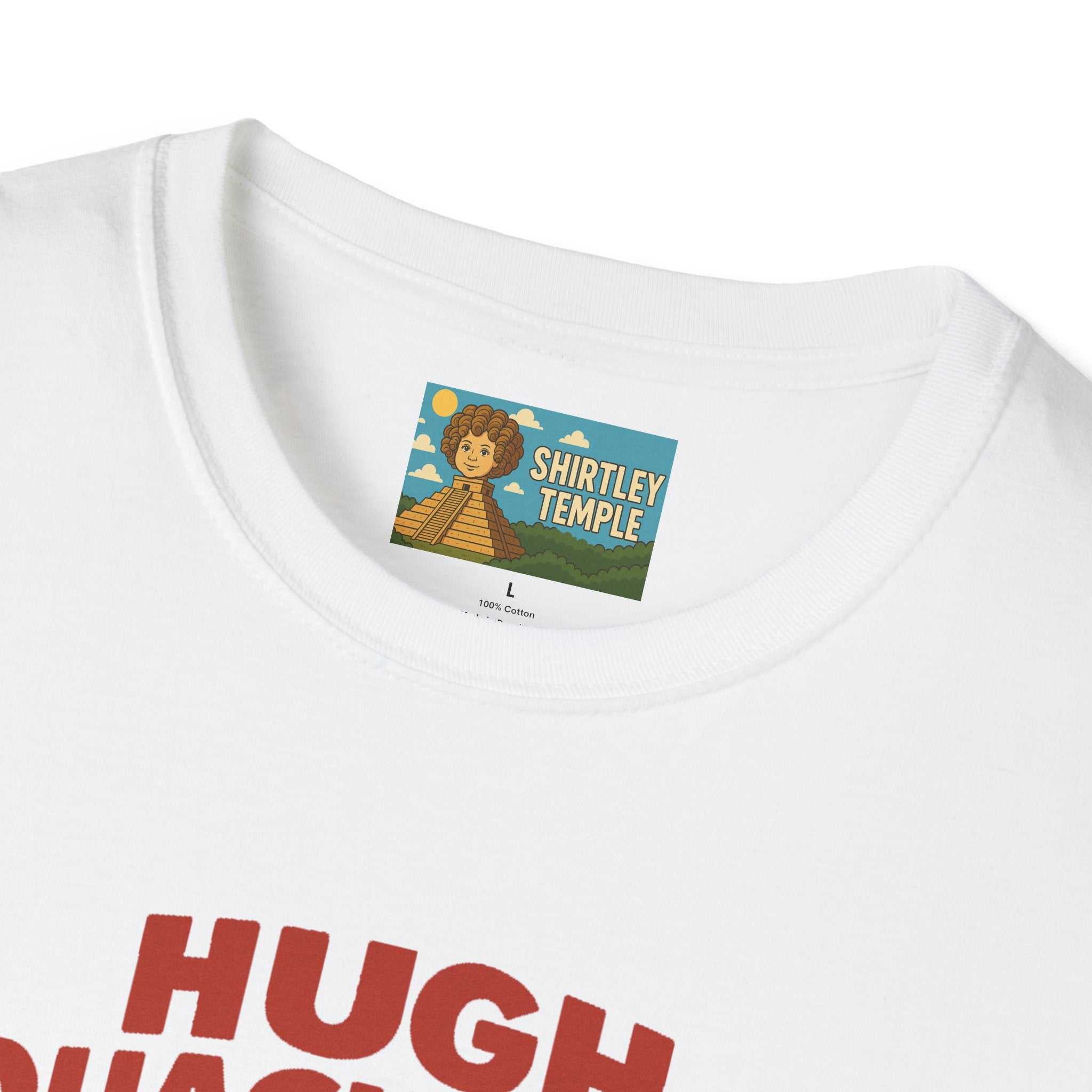 Hugh Quackman Funny Shirt, Parody Apparel, Hugh Jackman Duck Tee, Comedy Tribute, Wordplay Mashup, Unisex Softstyle T-Shirt
