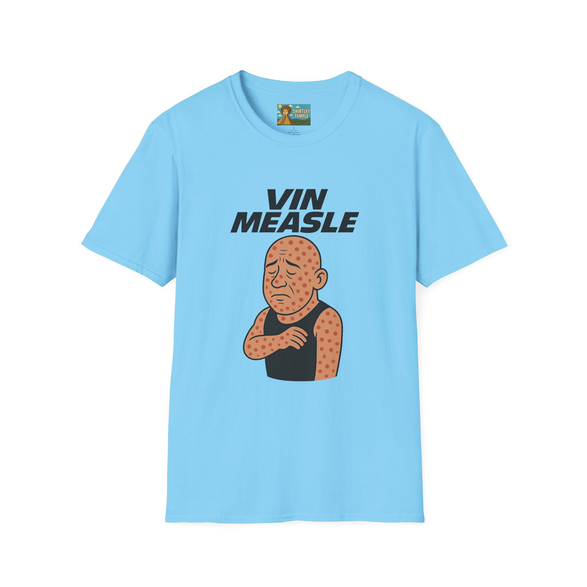 Vin Measle Parody Unisex Softstyle T-Shirt, Actor Measles Wordplay Tee, Humorous Graphic Tee Shirt, Comedy Movie Fan Gift, Lightweight