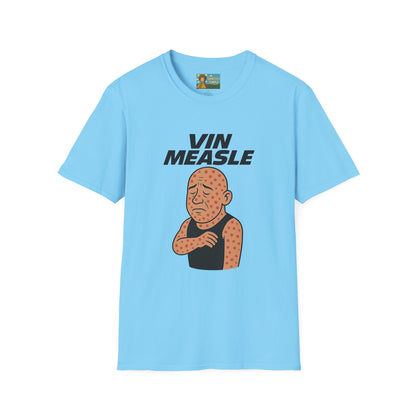 Vin Measle Parody Unisex Softstyle T-Shirt, Actor Measles Wordplay Tee, Humorous Graphic Tee Shirt, Comedy Movie Fan Gift, Lightweight