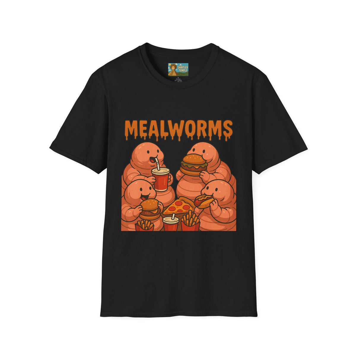 Mealworms Funny Shirt, Fat Earthworms Parody Tee, Wordplay Pun, Comedy Gift Apparel, Meal Lovers, Worm Fans, Hilarious