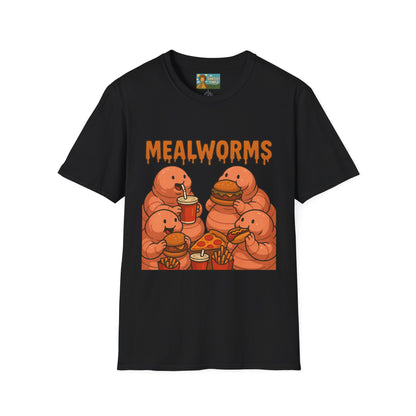 Mealworms Funny Shirt, Fat Earthworms Parody Tee, Wordplay Pun, Comedy Gift Apparel, Meal Lovers, Worm Fans, Hilarious