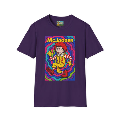 McJagger ver 2 Psychedelic Funny Unisex T-Shirt, Mashup Tribute Tee for Men and Women, Softstyle Shirt for Comedy Fans, Parody Graphic Tee