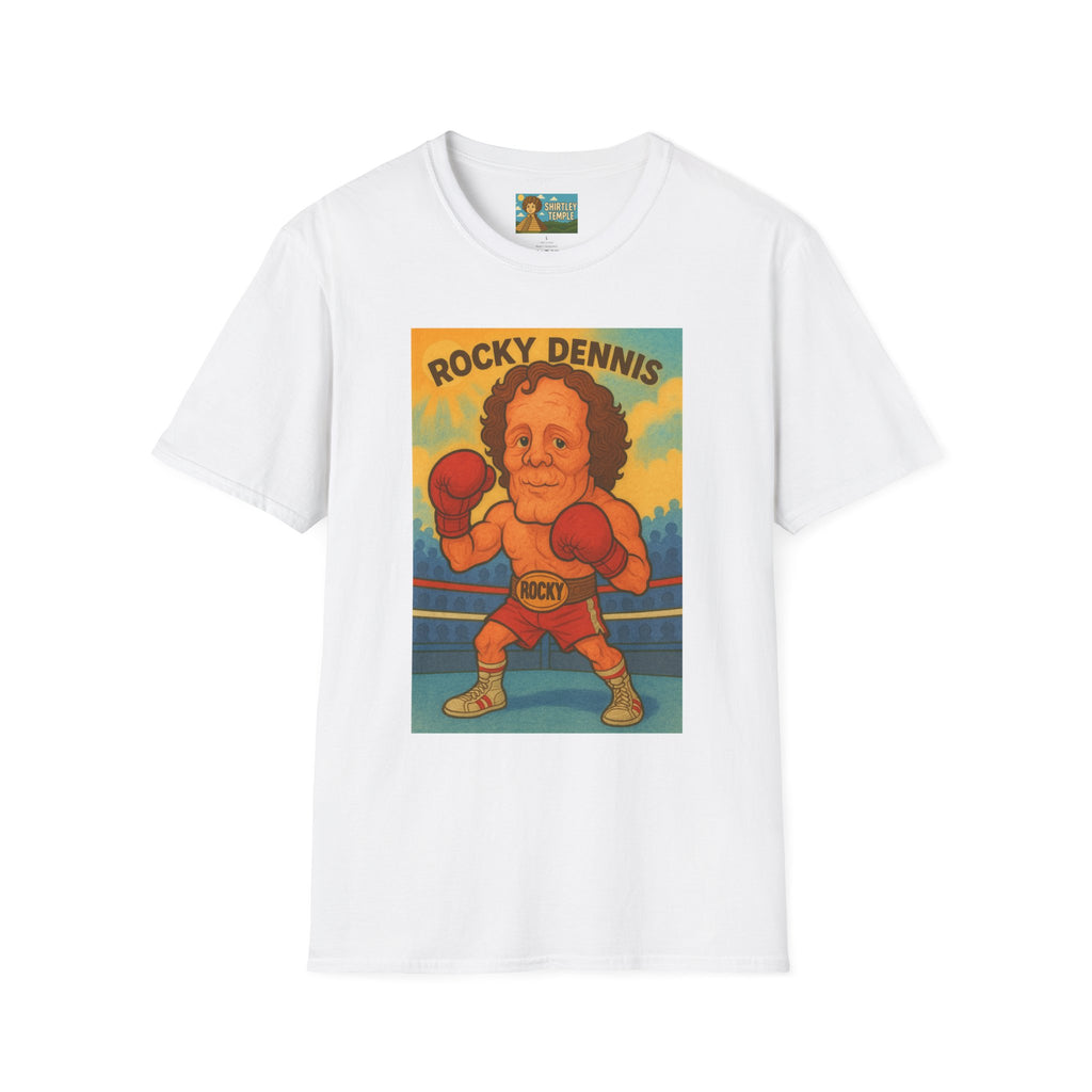 Rocky Dennis The Mask Rocky Mashup T-Shirt, Funny Movie Crossover Tee, Rocky Balboa Gift Shirt, Unisex Softstyle Top