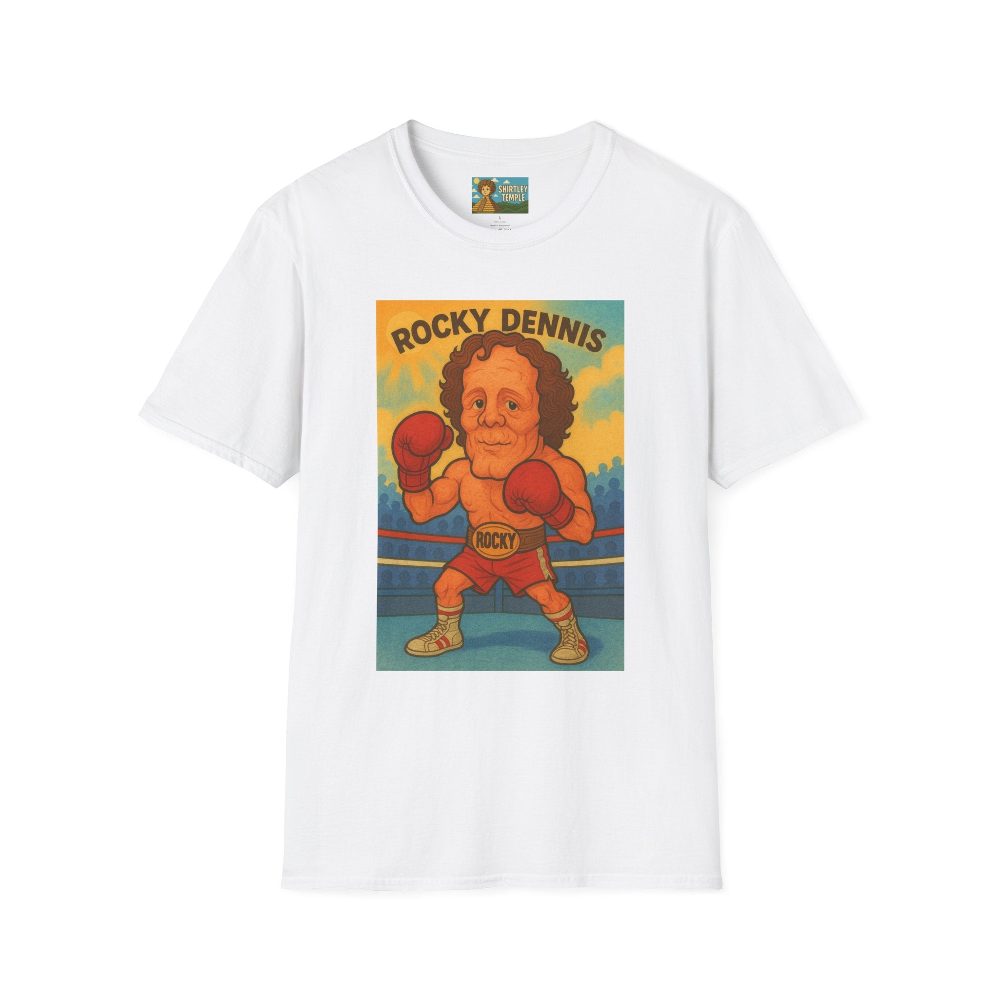 Rocky Dennis The Mask Rocky Mashup T-Shirt, Funny Movie Crossover Tee, Rocky Balboa Gift Shirt, Unisex Softstyle Top