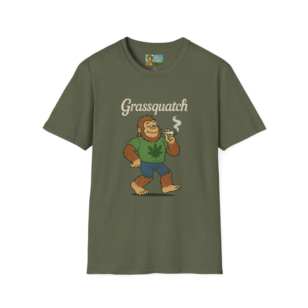 Grassquatch funny shirt mashup sasquatch and a stoner
