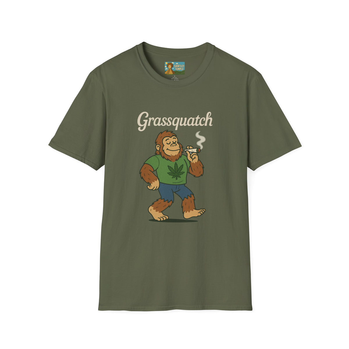 Grassquatch funny shirt mashup sasquatch and a stoner