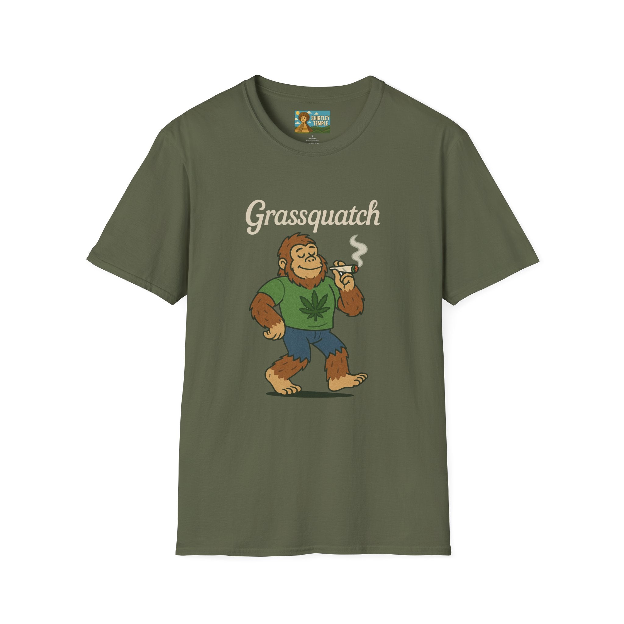 Grassquatch funny shirt mashup sasquatch and a stoner