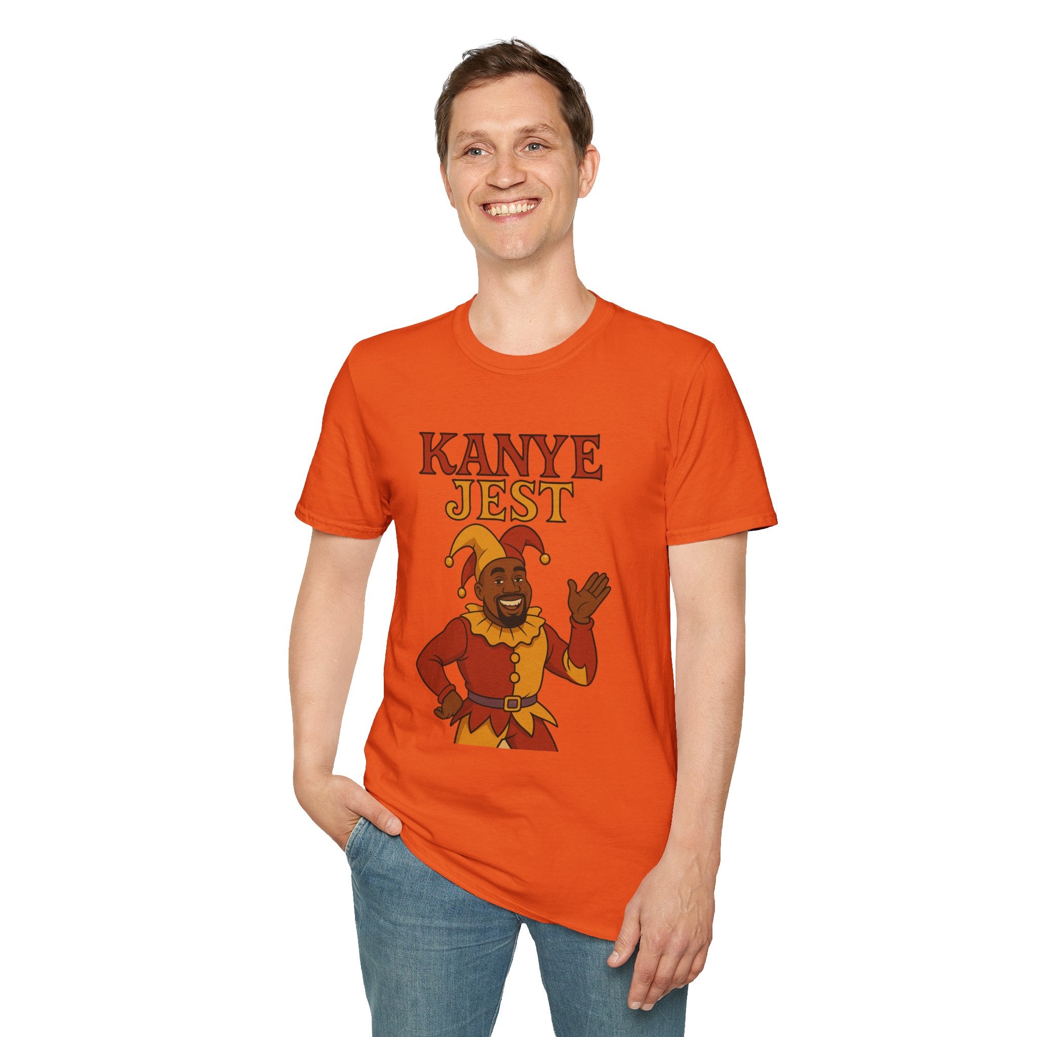 Kanye Jest Funny T-Shirt, Parody Tribute Rapper, Comedy Mashup Meme, Jester Tee, Humorous Graphic Tee