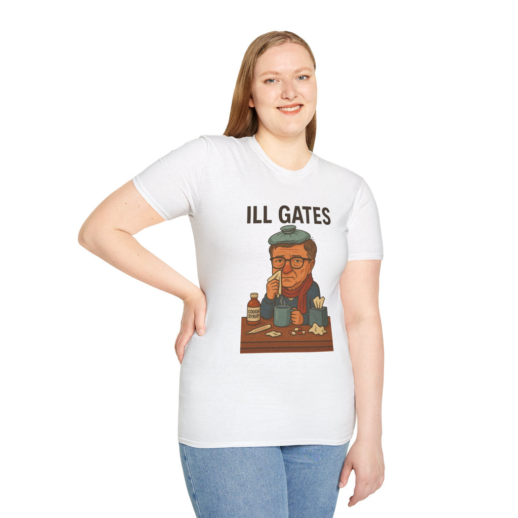 Ill Gates Funny T-Shirt, Bill Gates Parody Tee, Comedy Apparel, Unisex Softstyle Shirt