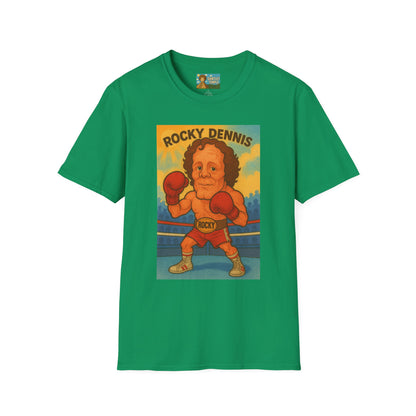 Rocky Dennis The Mask Rocky Mashup T-Shirt, Funny Movie Crossover Tee, Rocky Balboa Gift Shirt, Unisex Softstyle Top