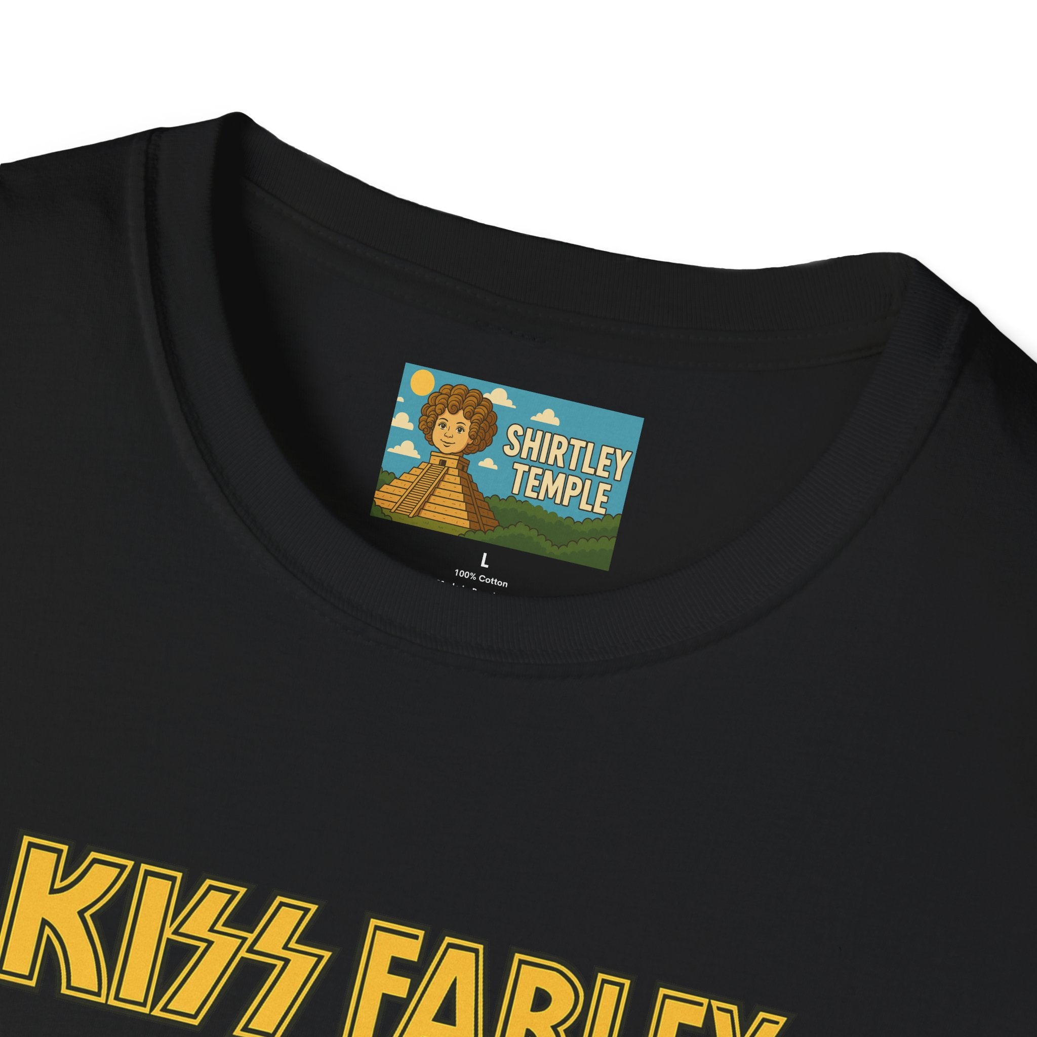 Kiss Farley T-Shirt, Rock Band Chris Farley Tribute Shirt, Funny Parody Mashup Tee, Unisex Softstyle Top, Gift for Music Lovers