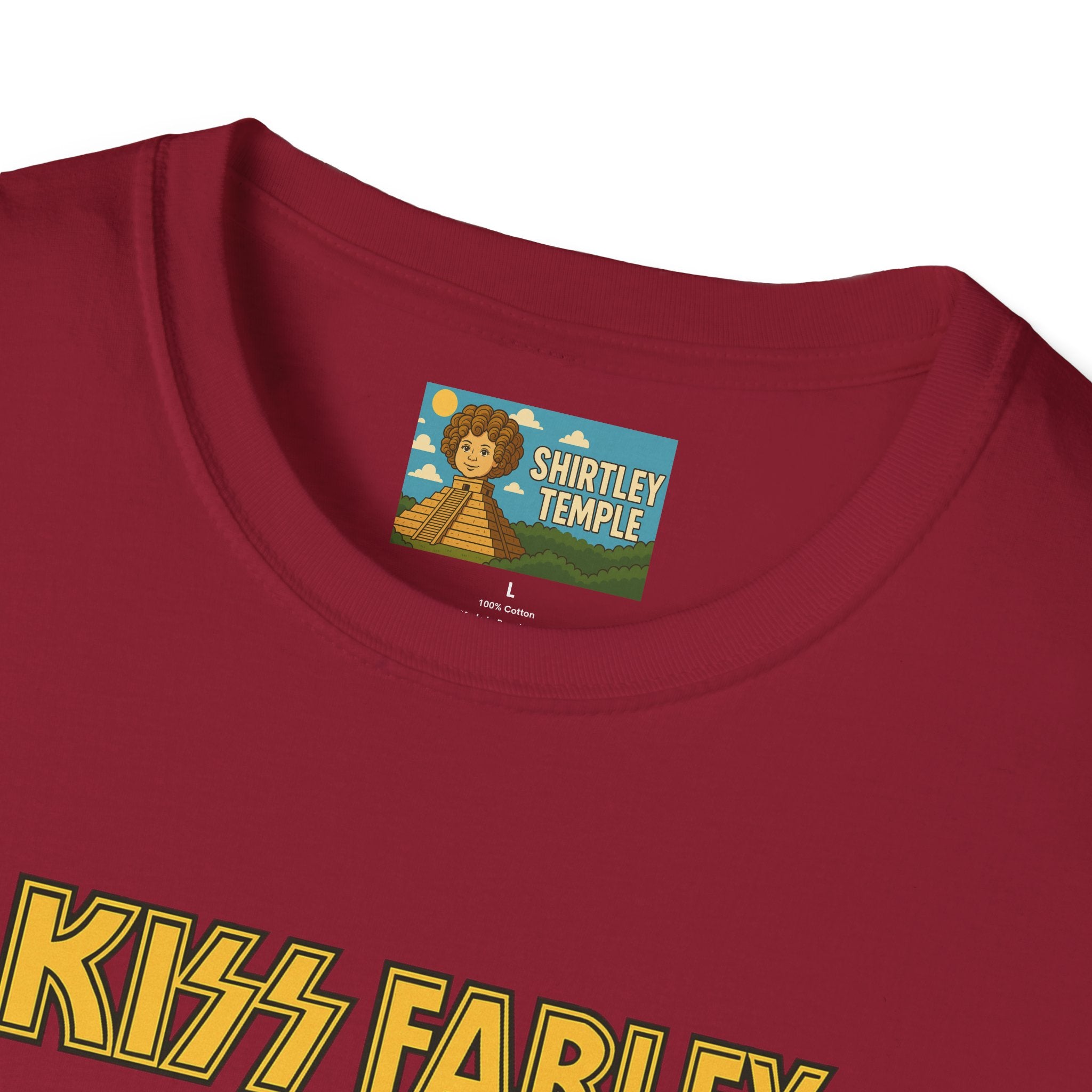 Kiss Farley T-Shirt, Rock Band Chris Farley Tribute Shirt, Funny Parody Mashup Tee, Unisex Softstyle Top, Gift for Music Lovers