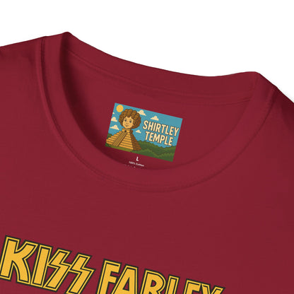 Kiss Farley T-Shirt, Rock Band Chris Farley Tribute Shirt, Funny Parody Mashup Tee, Unisex Softstyle Top, Gift for Music Lovers