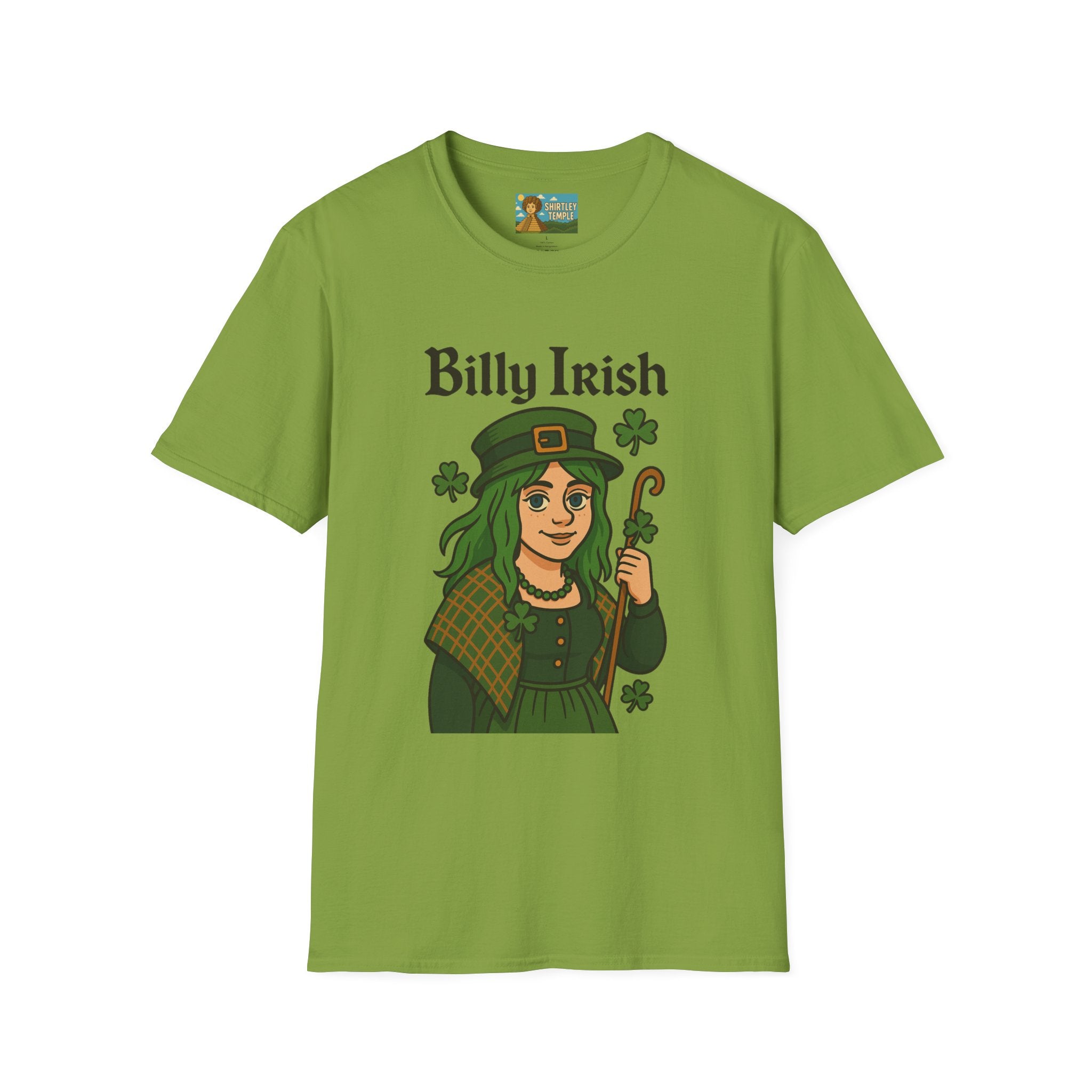 Billy Irish funny shirt parody apparel comedy tribute Billy Eilish as an irish person St. Patty's day