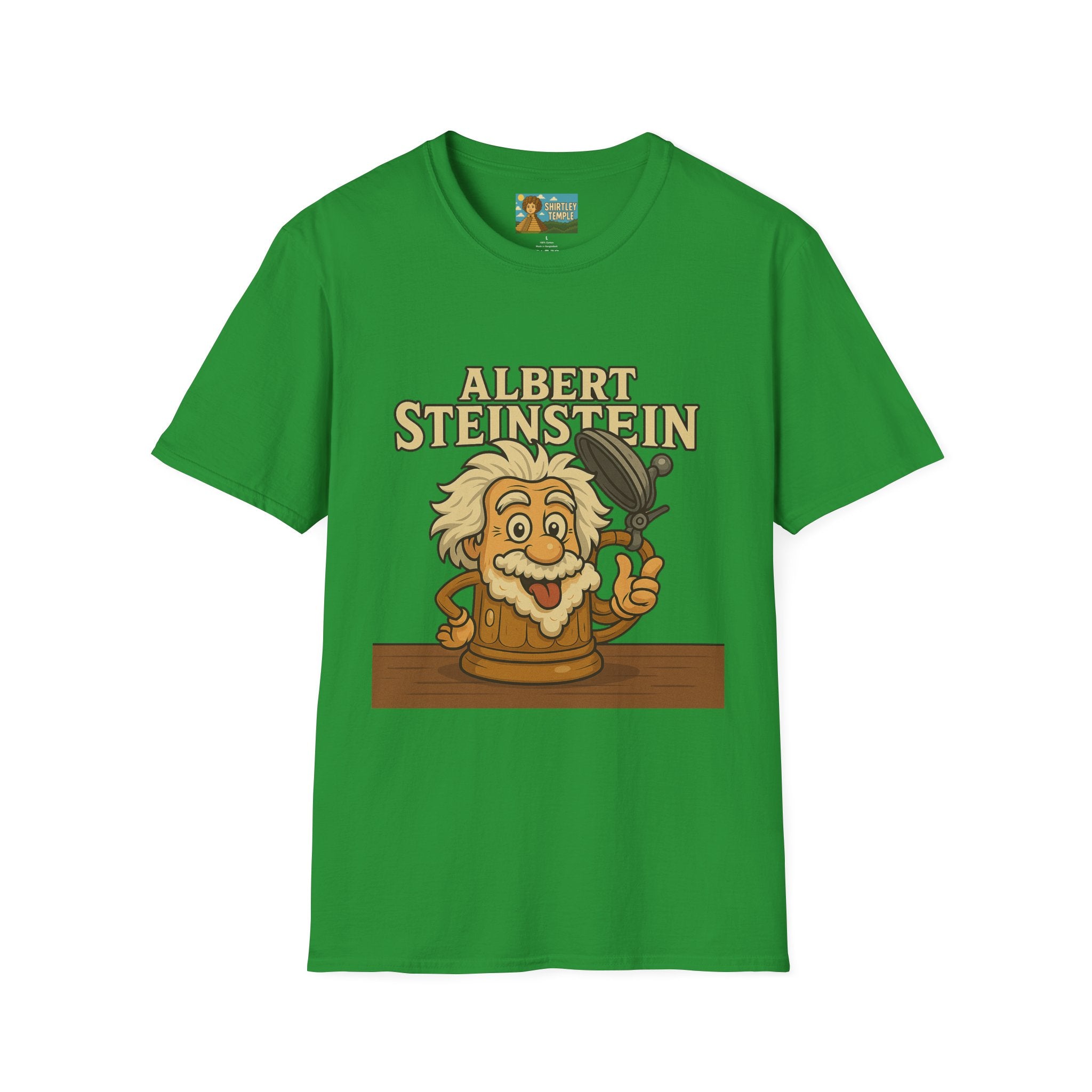 Albert Steinstein Unisex T-Shirt, Pun Beer Stein Science Tee, Gift for Nerds, Math Teacher Shirt, Physics Student Apparel