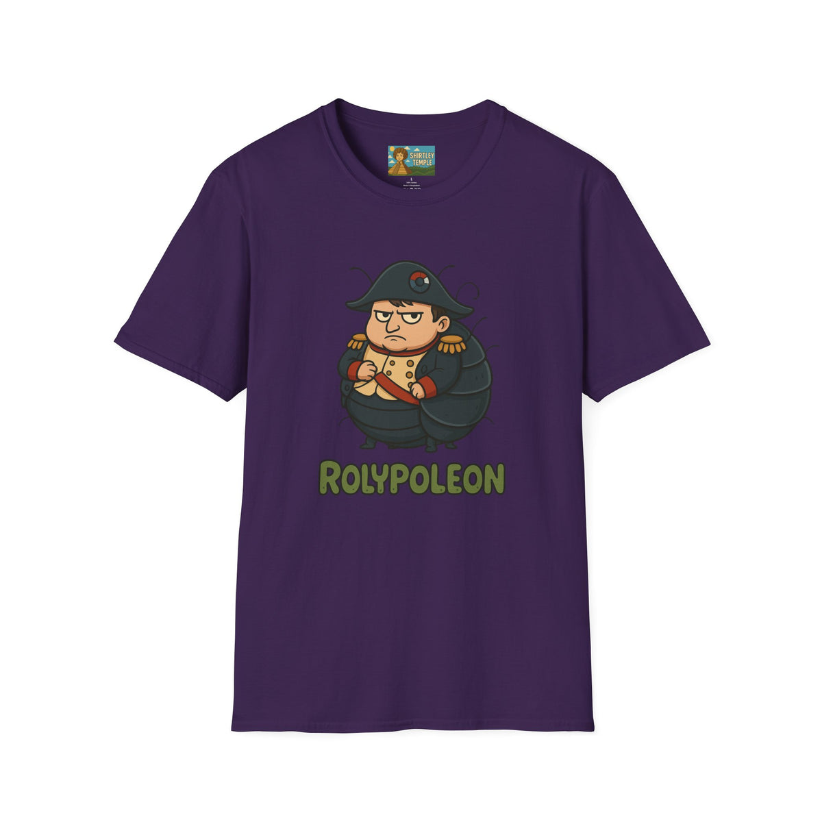 Rolypoleon Funny Shirt Mashup Parody Unisex Softstyle T-Shirt, Roly Poly and Napoleon Comedy Wordplay Tee, Humorous Graphic Tee, Novelty