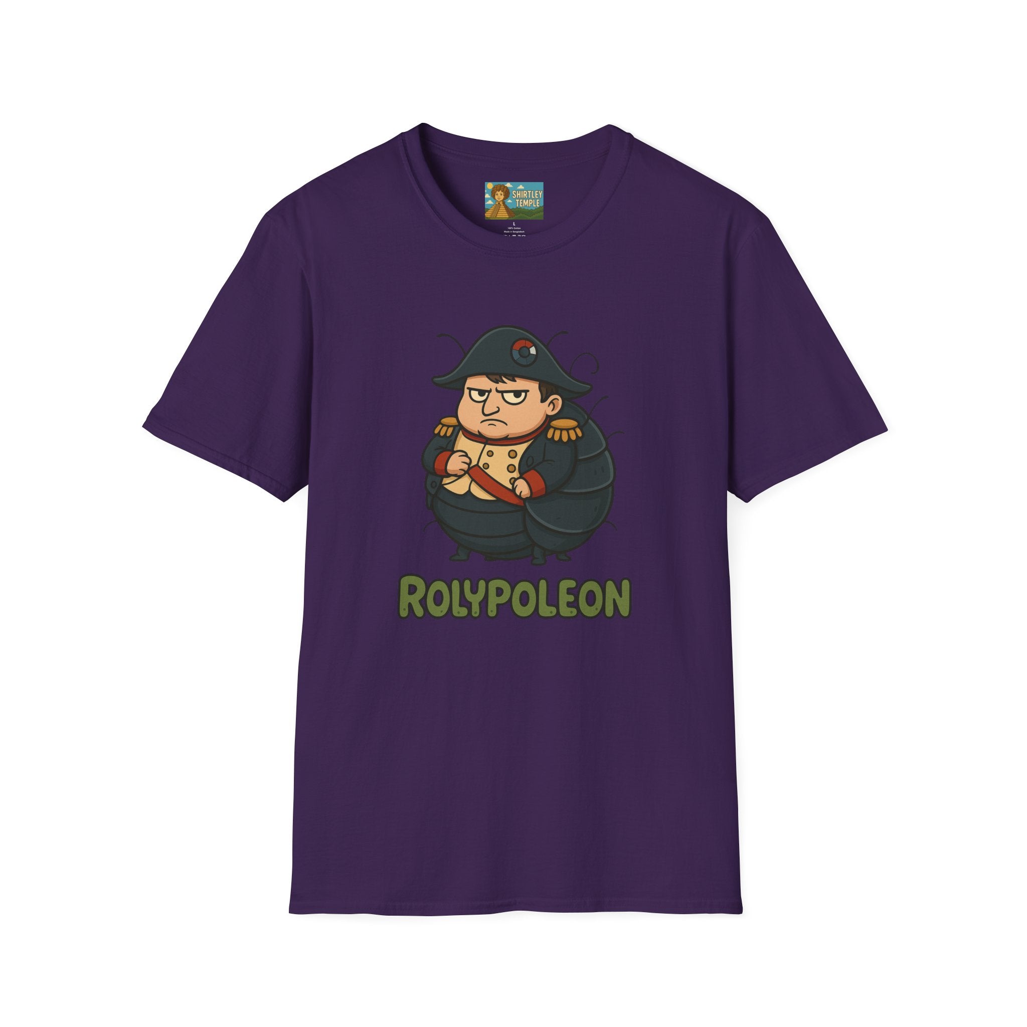 Rolypoleon Funny Shirt Mashup Parody Unisex Softstyle T-Shirt, Roly Poly and Napoleon Comedy Wordplay Tee, Humorous Graphic Tee, Novelty
