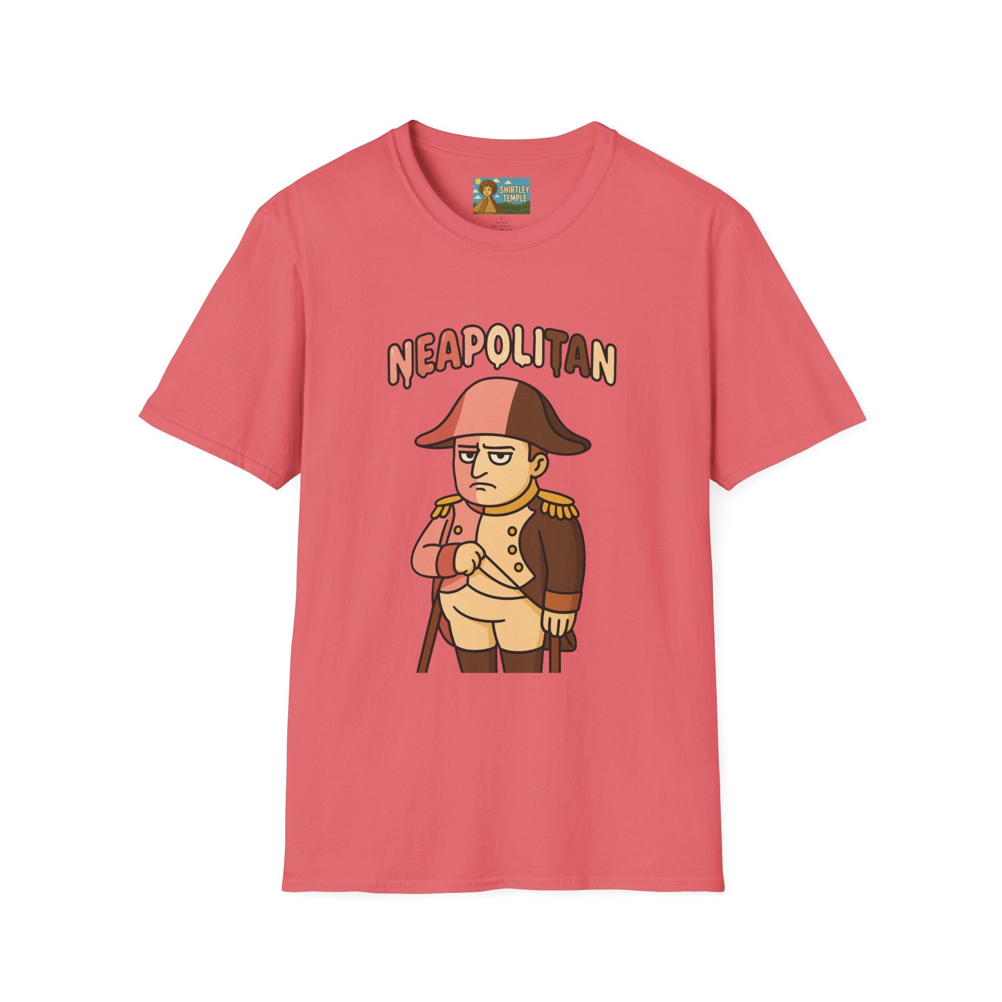 Neapolitan funny mashup shirt, Napoleon Bonaparte Ice Cream Parody Tshirt, Comedy Mashup Tee, Softstyle Unisex Top, Humorous Graphic Tee