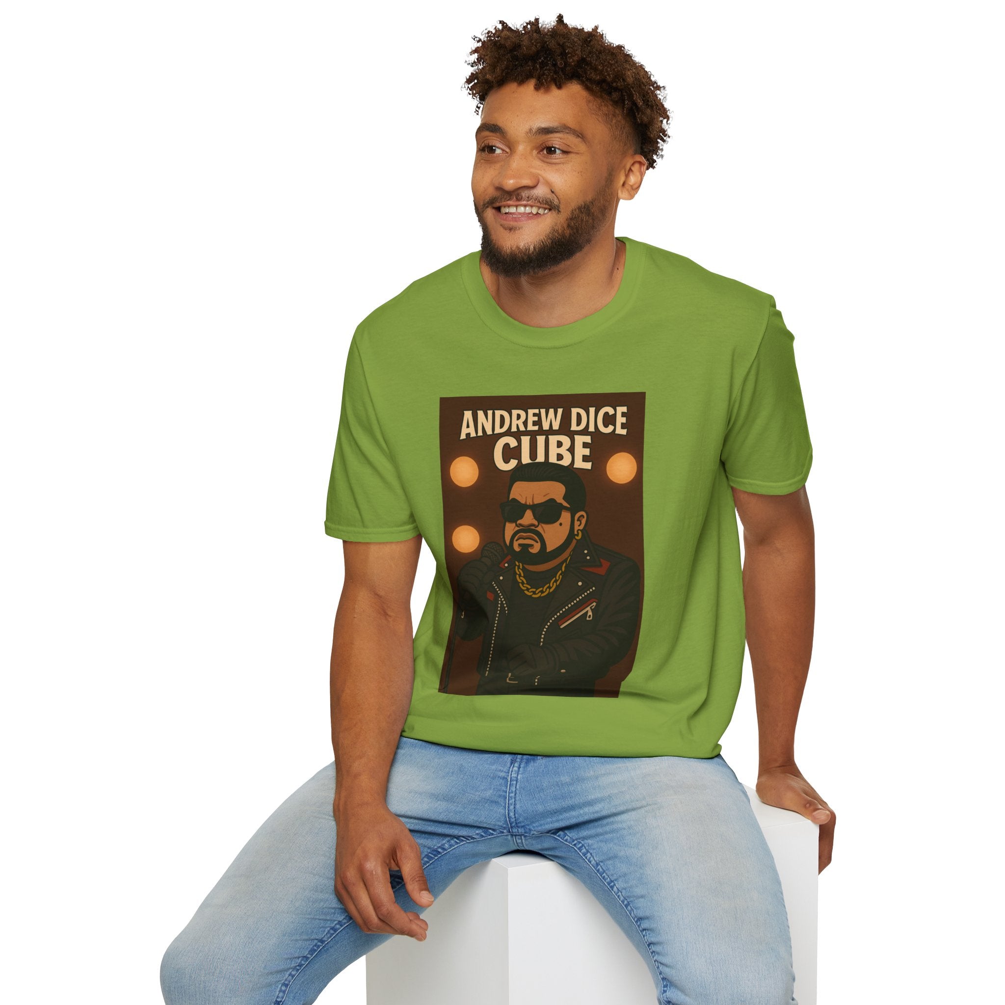 Andrew Dice Cube funny mashup Comedian T-Shirt, Humorous Wordplay Tee, Unisex Softstyle Top