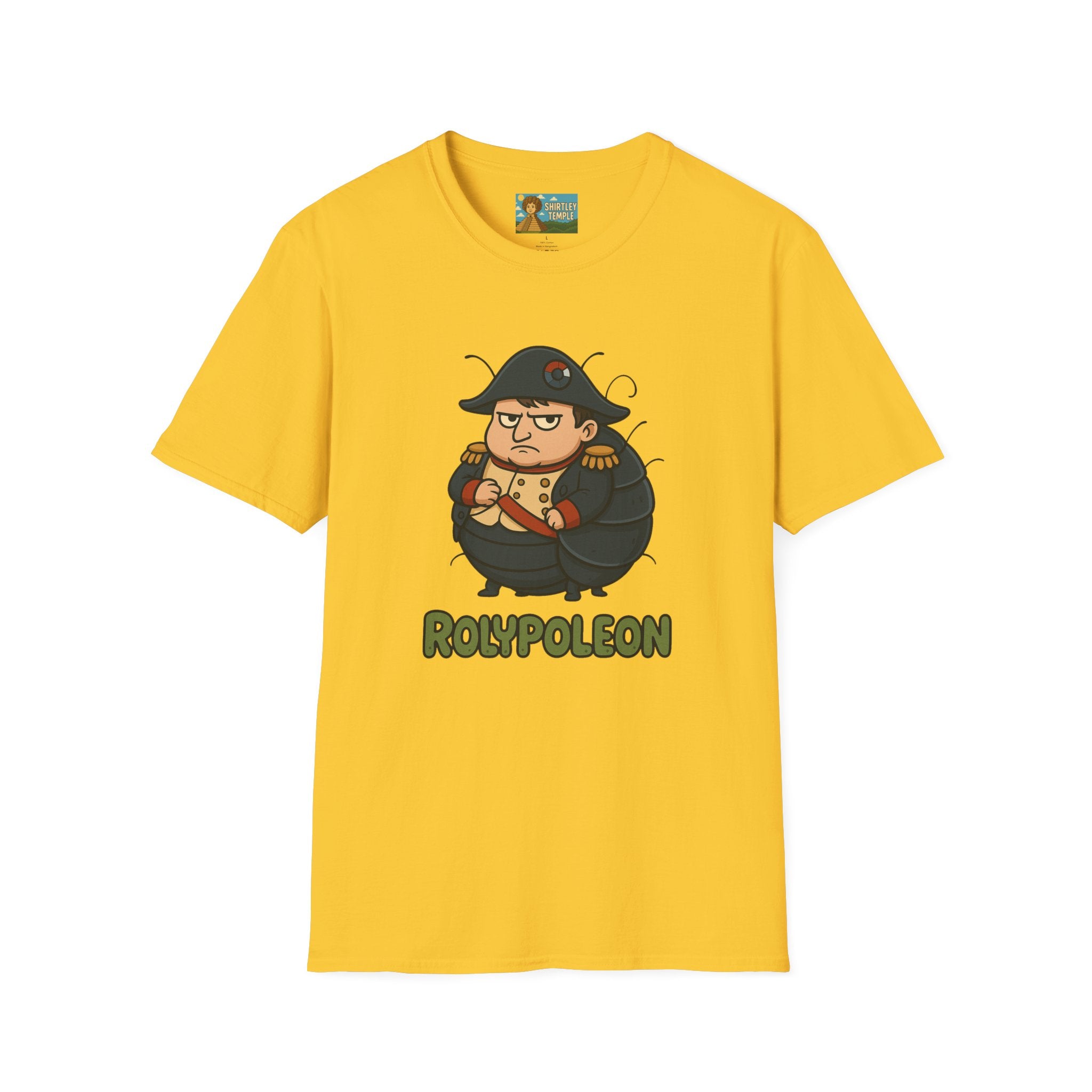 Rolypoleon Funny Shirt Mashup Parody Unisex Softstyle T-Shirt, Roly Poly and Napoleon Comedy Wordplay Tee, Humorous Graphic Tee, Novelty