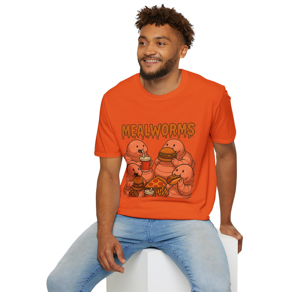 Mealworms Funny Shirt, Fat Earthworms Parody Tee, Wordplay Pun, Comedy Gift Apparel, Meal Lovers, Worm Fans, Hilarious