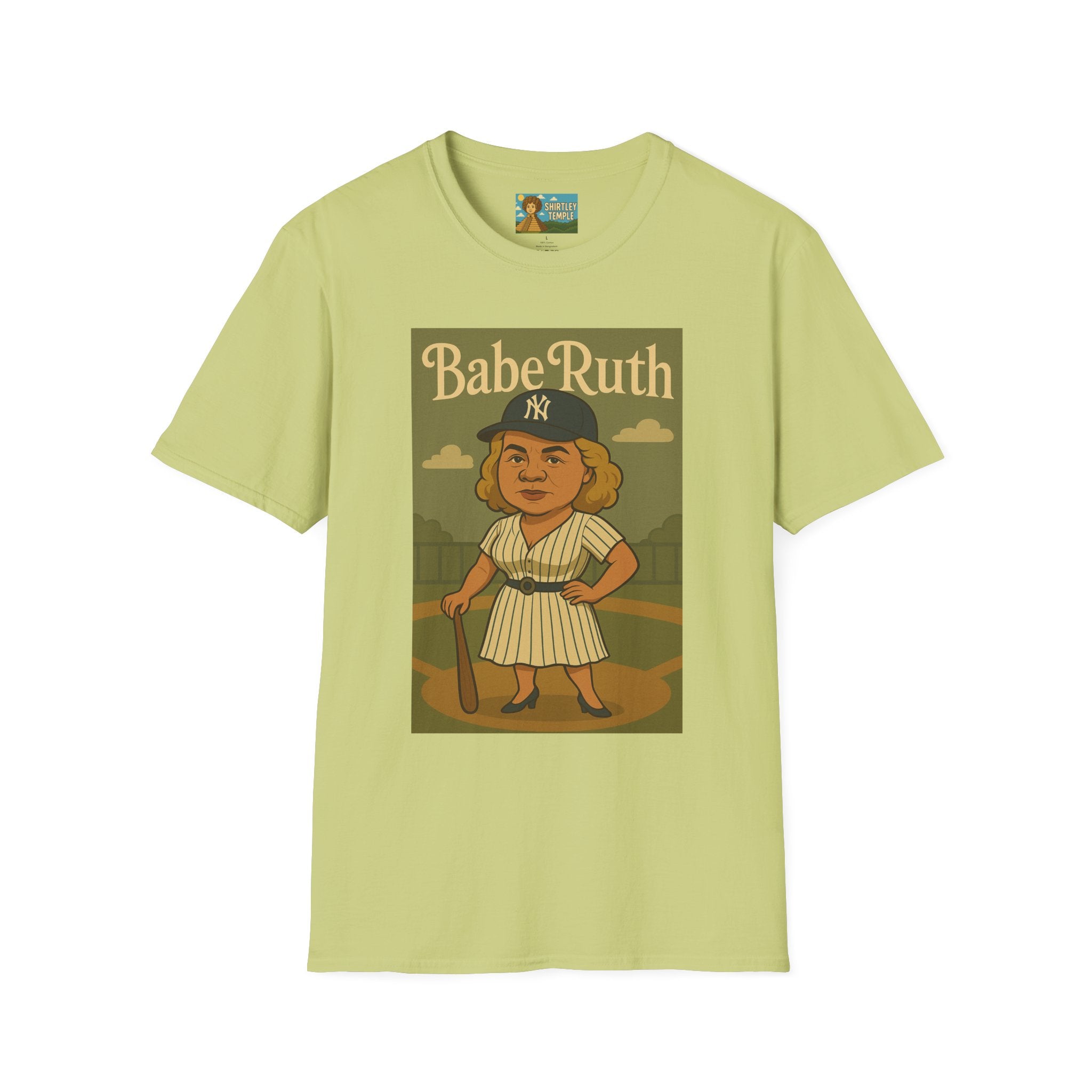 Babe Ruth funny wordplay pun baseball star remagined as a babe vintage nerd gift