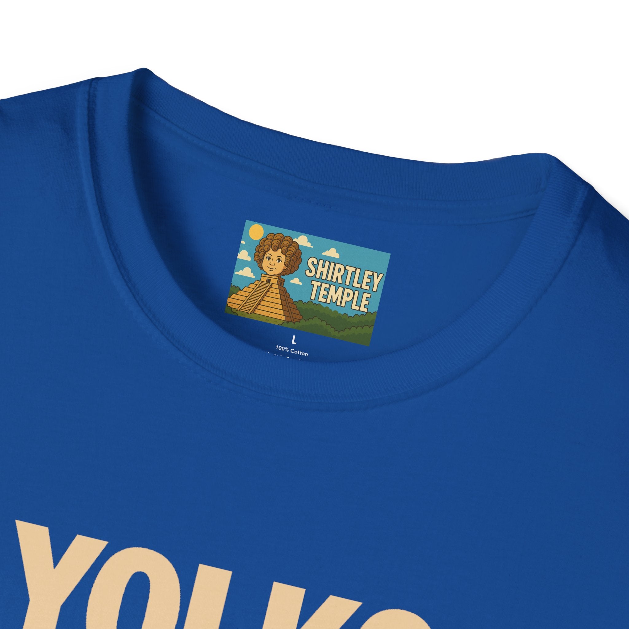 Yolko Funny Parody Unisex Softstyle T-Shirt, Egg Wordplay Tee, Humorous Yoko Tribute Shirt, Novelty Graphic Top, Comical Musician Fan Gift
