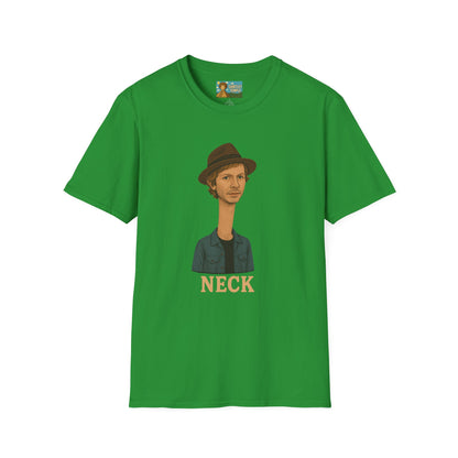 Neck Funny Long Neck Beck Tribute Unisex T-Shirt, Musician Parody Tee, Top for Comedy Fans, Neck Shirt with Wordplay, Music Lover Gift