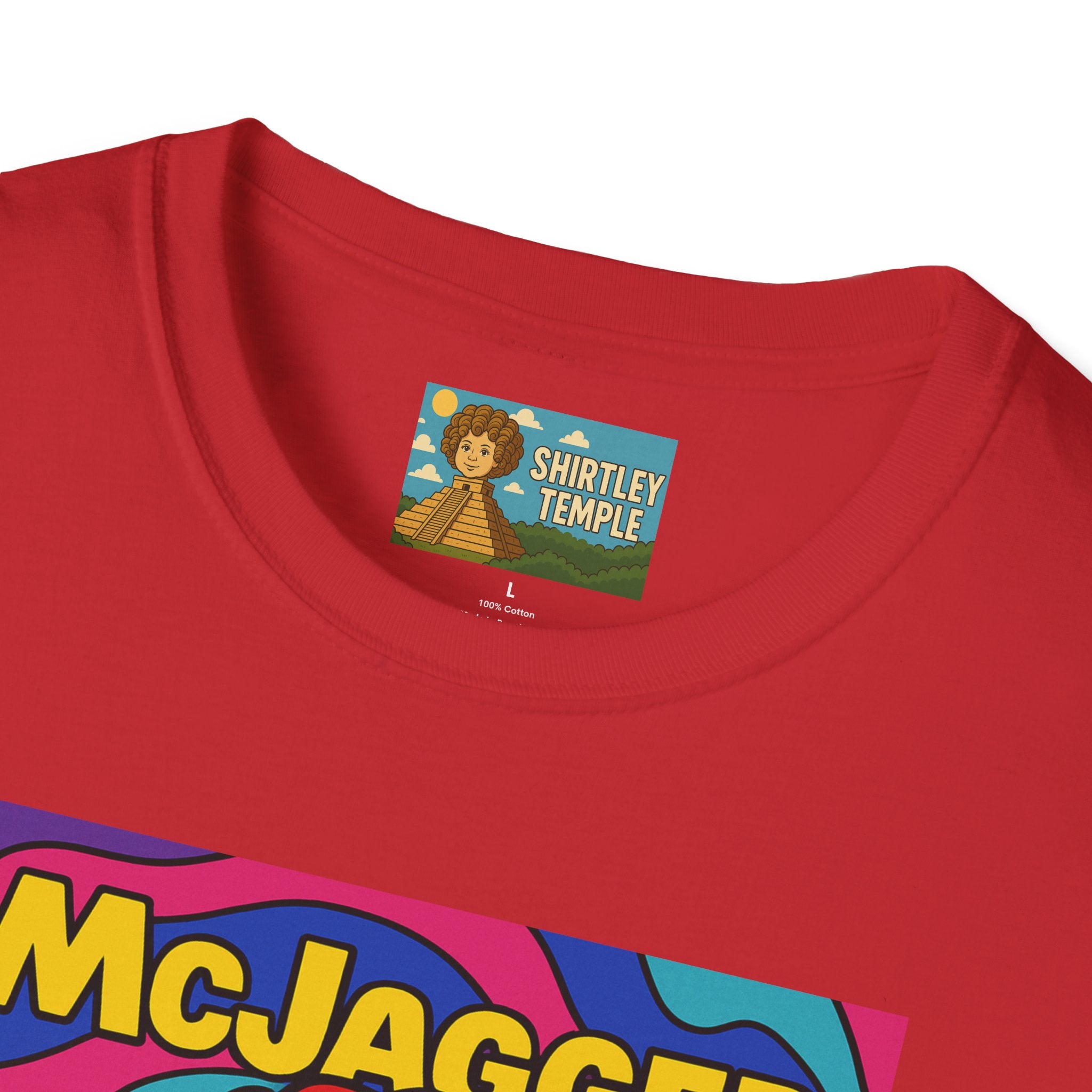 McJagger ver 2 Psychedelic Funny Unisex T-Shirt, Mashup Tribute Tee for Men and Women, Softstyle Shirt for Comedy Fans, Parody Graphic Tee
