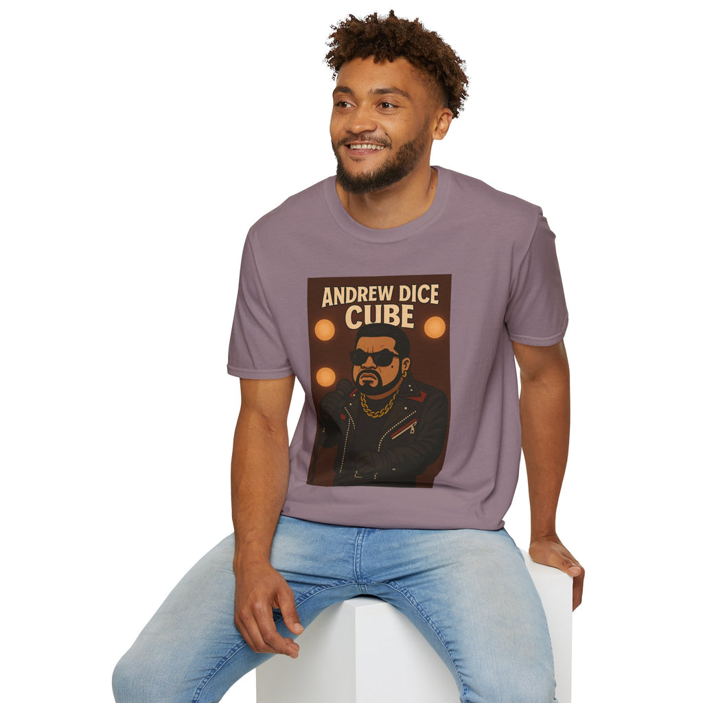 Andrew Dice Cube funny mashup Comedian T-Shirt, Humorous Wordplay Tee, Unisex Softstyle Top