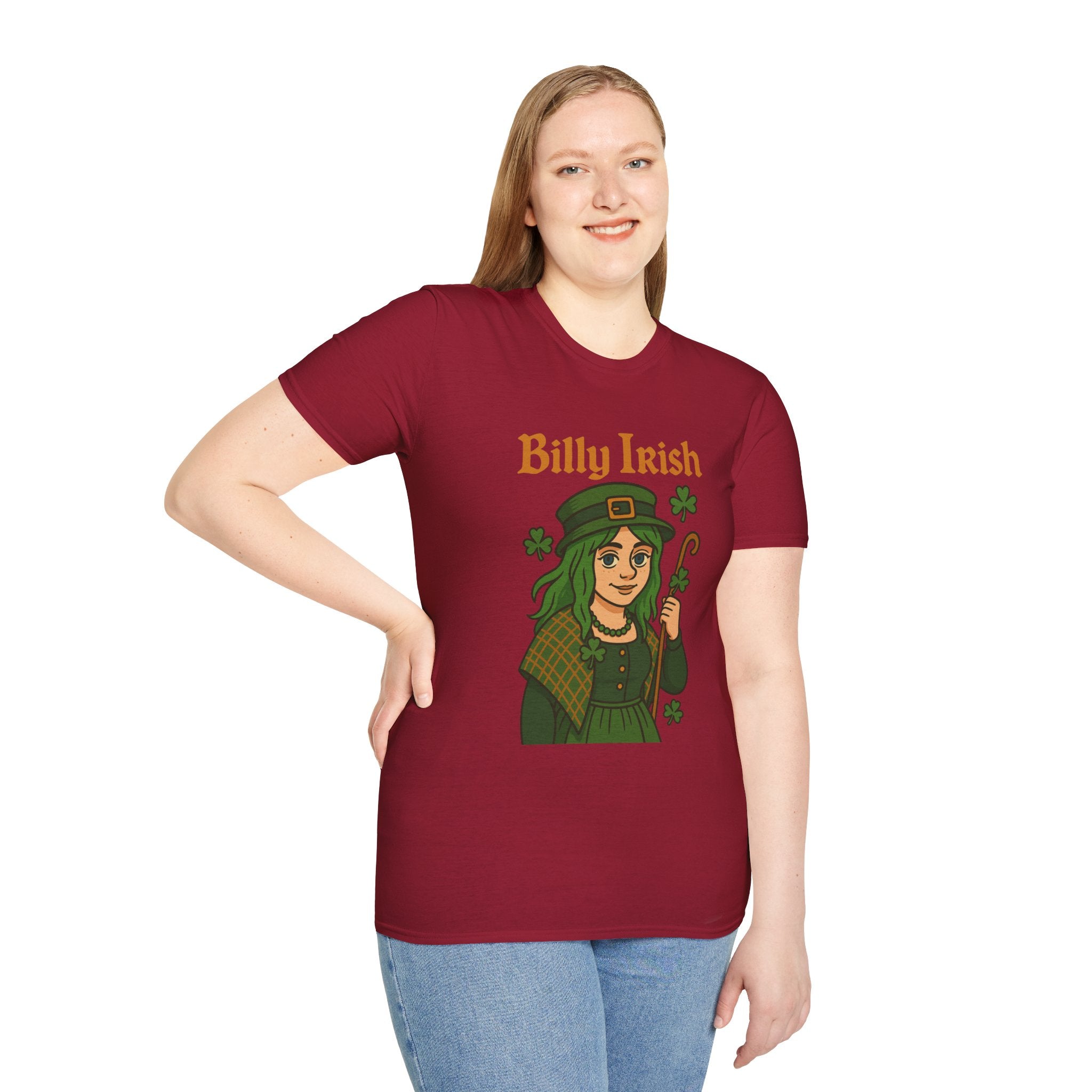 Billy Irish funny shirt parody apparel comedy tribute Billy Eilish as an irish person St. Patty's day