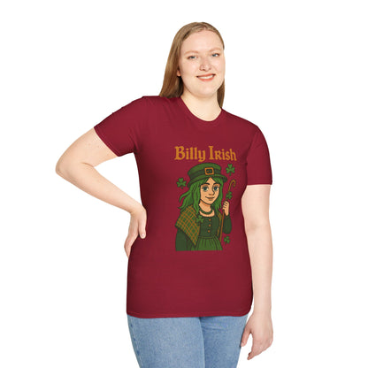 Billy Irish funny shirt parody apparel comedy tribute Billy Eilish as an irish person St. Patty's day