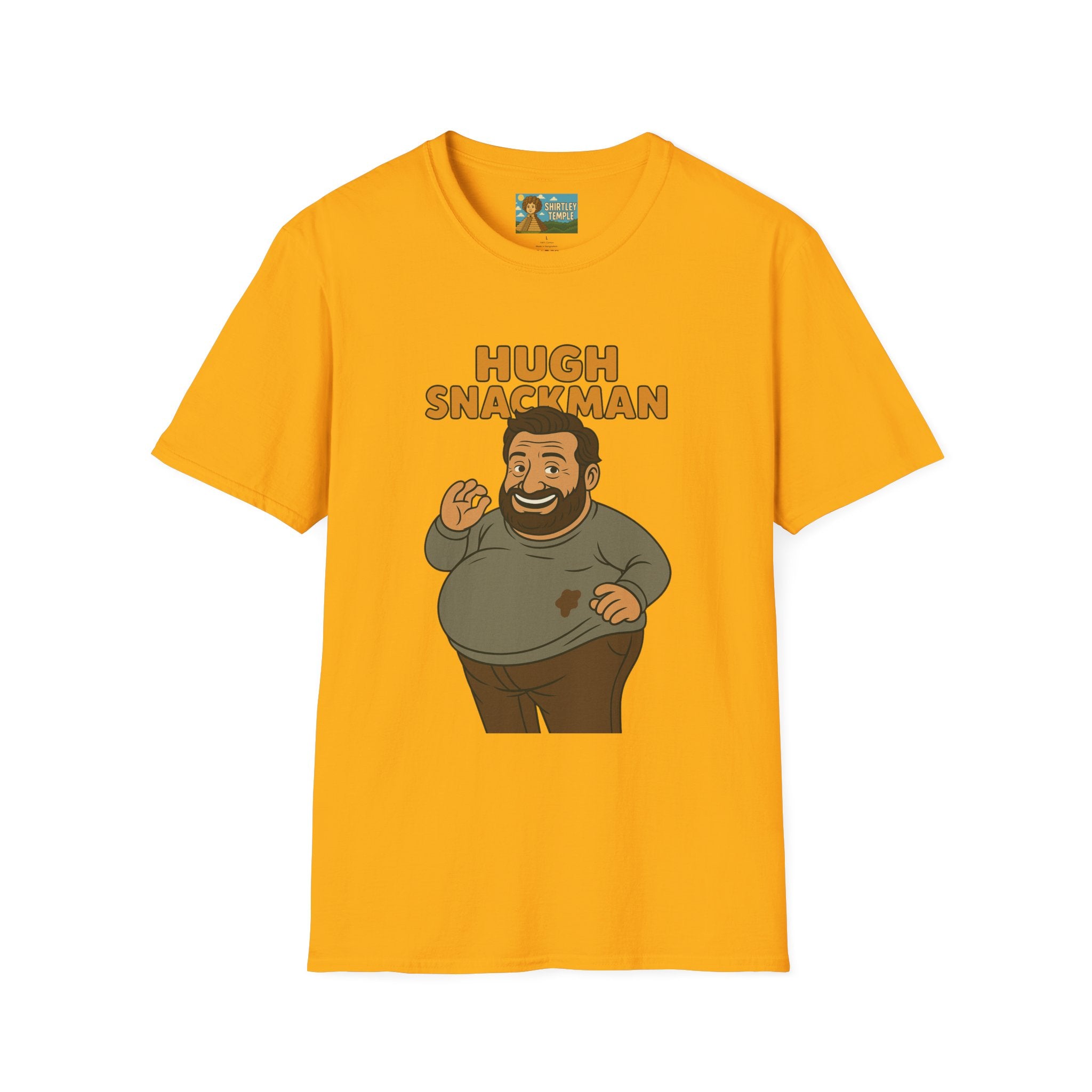 Hugh Snackman Funny Shirt, Hugh Jackman Parody Tee, Comedy Tribute Apparel, Unisex Softstyle T-Shirt