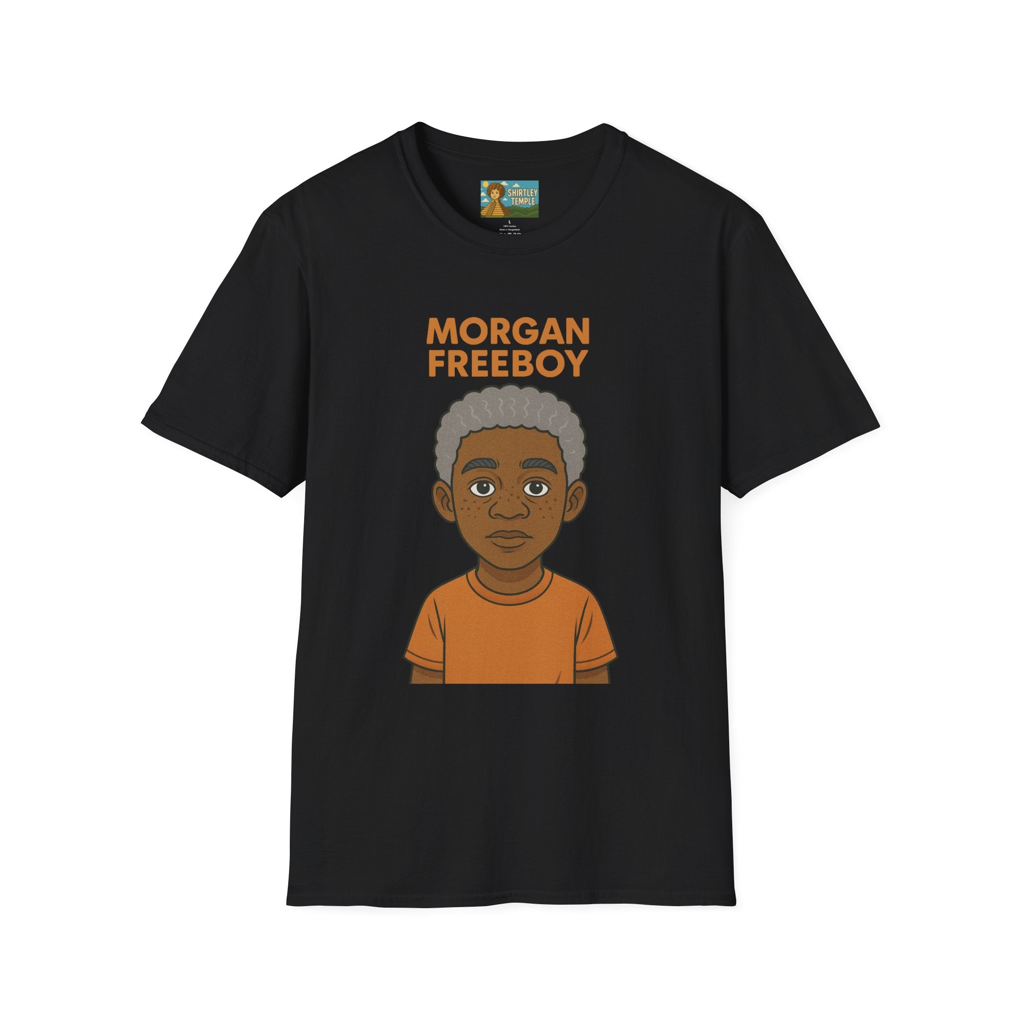 Morgan Freeboy Tribute T-Shirt, Funny Parody Tee, Morgan Freeman Wordplay Shirt, Unisex Softstyle, Gift for Comedy Lovers, Pop Culture Top