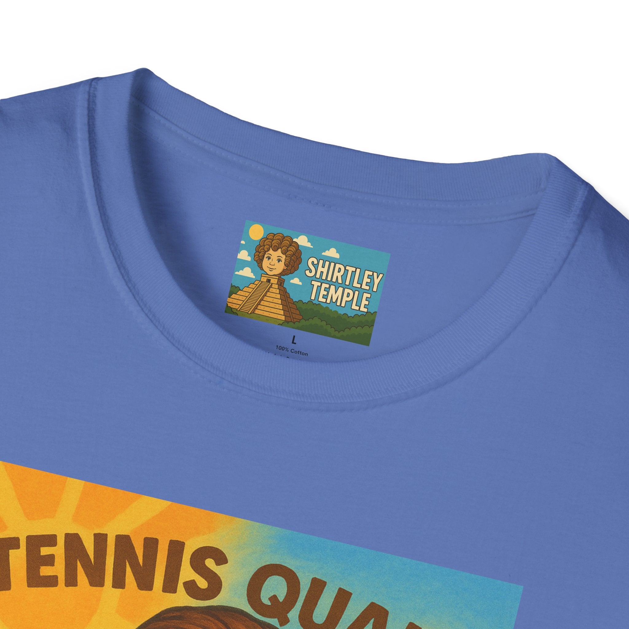 Tennis Quaid Unisex Softstyle T-Shirt, Tennis Player Actor Mashup Tee, Funny Graphic Shirt