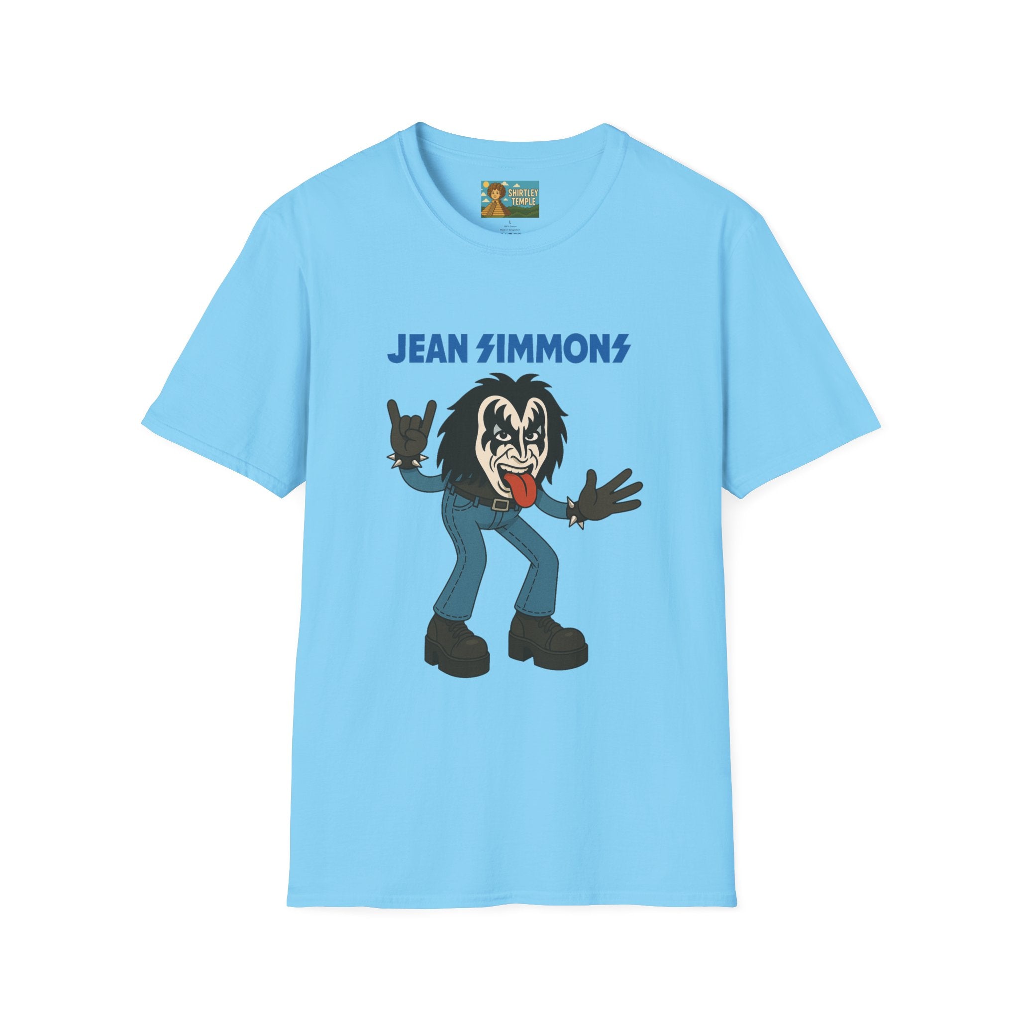 Jean Simmons Funny Shirt Mashup Tribute Parody Pun Rockstar Softstyle T-Shirt, Unisex Tee, Graphic Tee, Music Lover Gift, Jeans Lover Shirt,