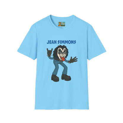 Jean Simmons Funny Shirt Mashup Tribute Parody Pun Rockstar Softstyle T-Shirt, Unisex Tee, Graphic Tee, Music Lover Gift, Jeans Lover Shirt,