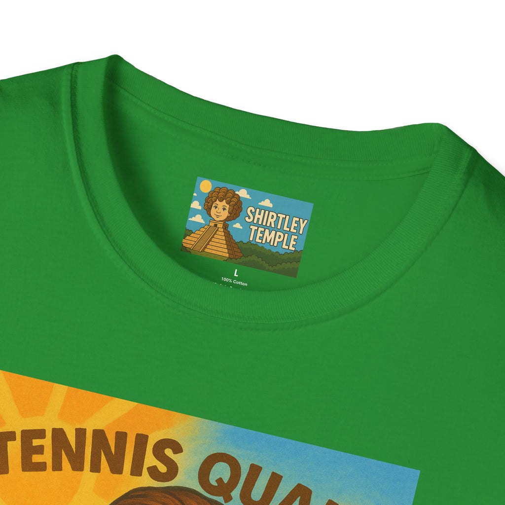Tennis Quaid Unisex Softstyle T-Shirt, Tennis Player Actor Mashup Tee, Funny Graphic Shirt